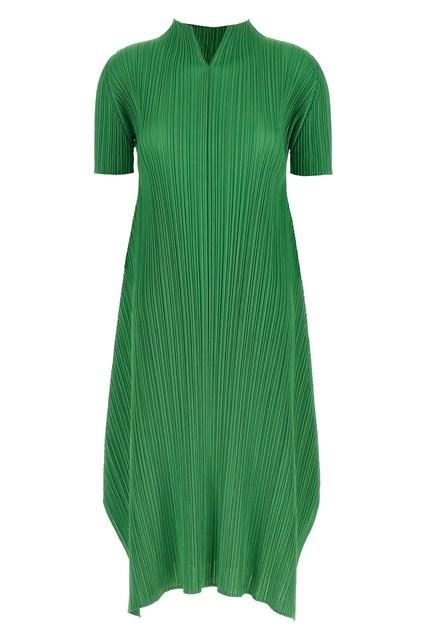 Abito Lungo Ispirato Issey Miyake – Pieghe, Motivo Astratto Colorblock, Taglia Unica