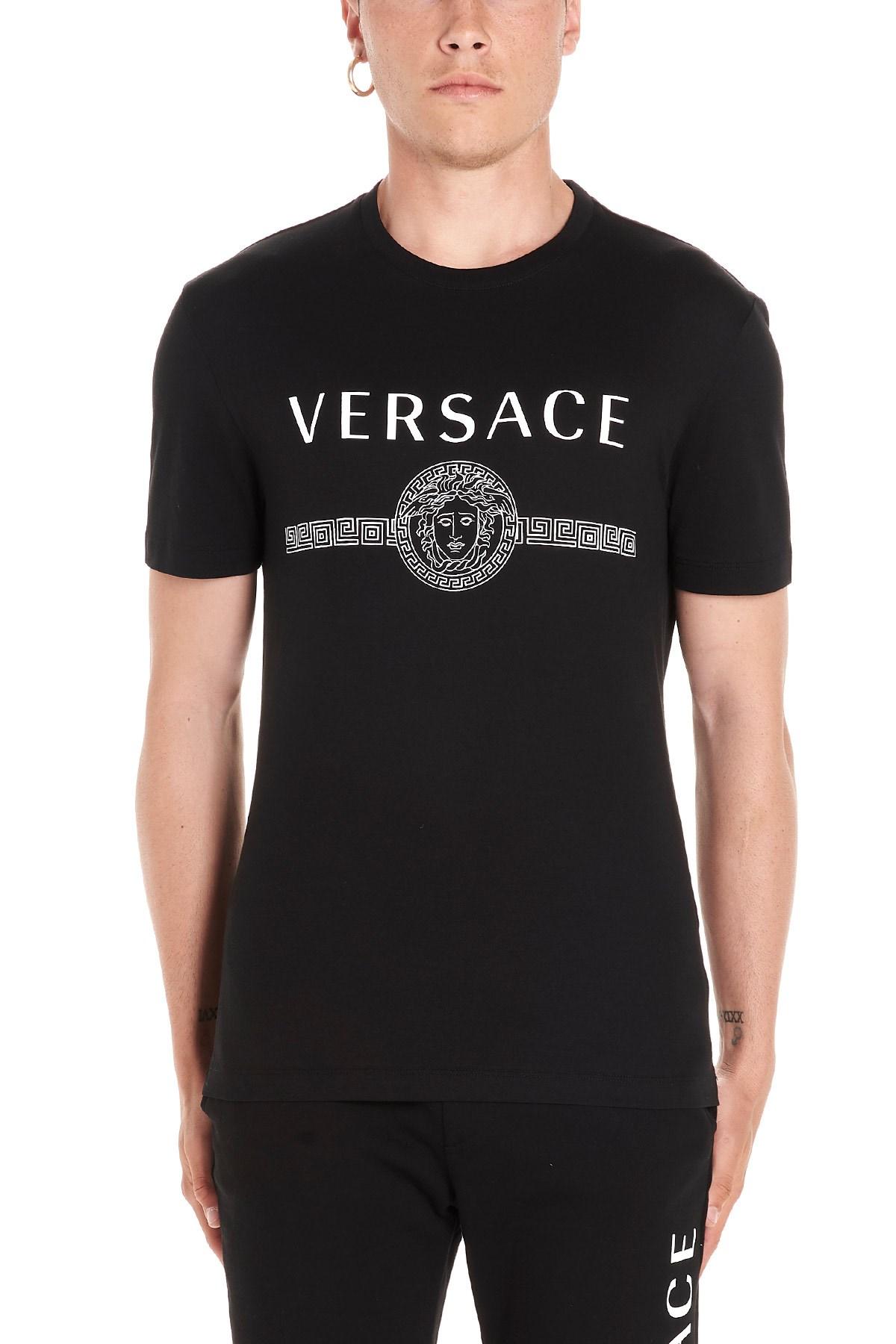Versace Cotton Vintage Logo T-shirt in Black for Men - Lyst