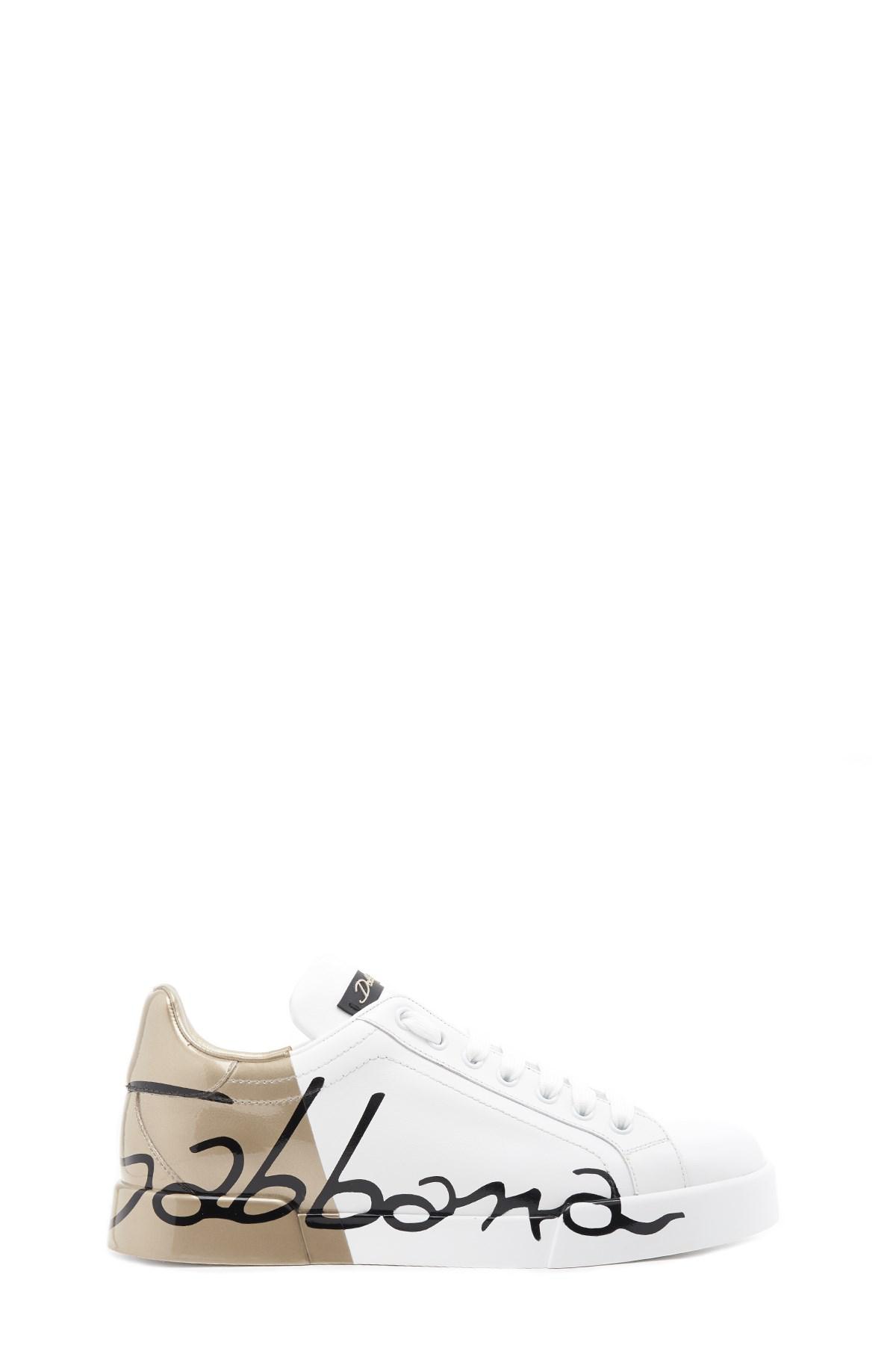 Dolce gabbana cheap gold sneakers