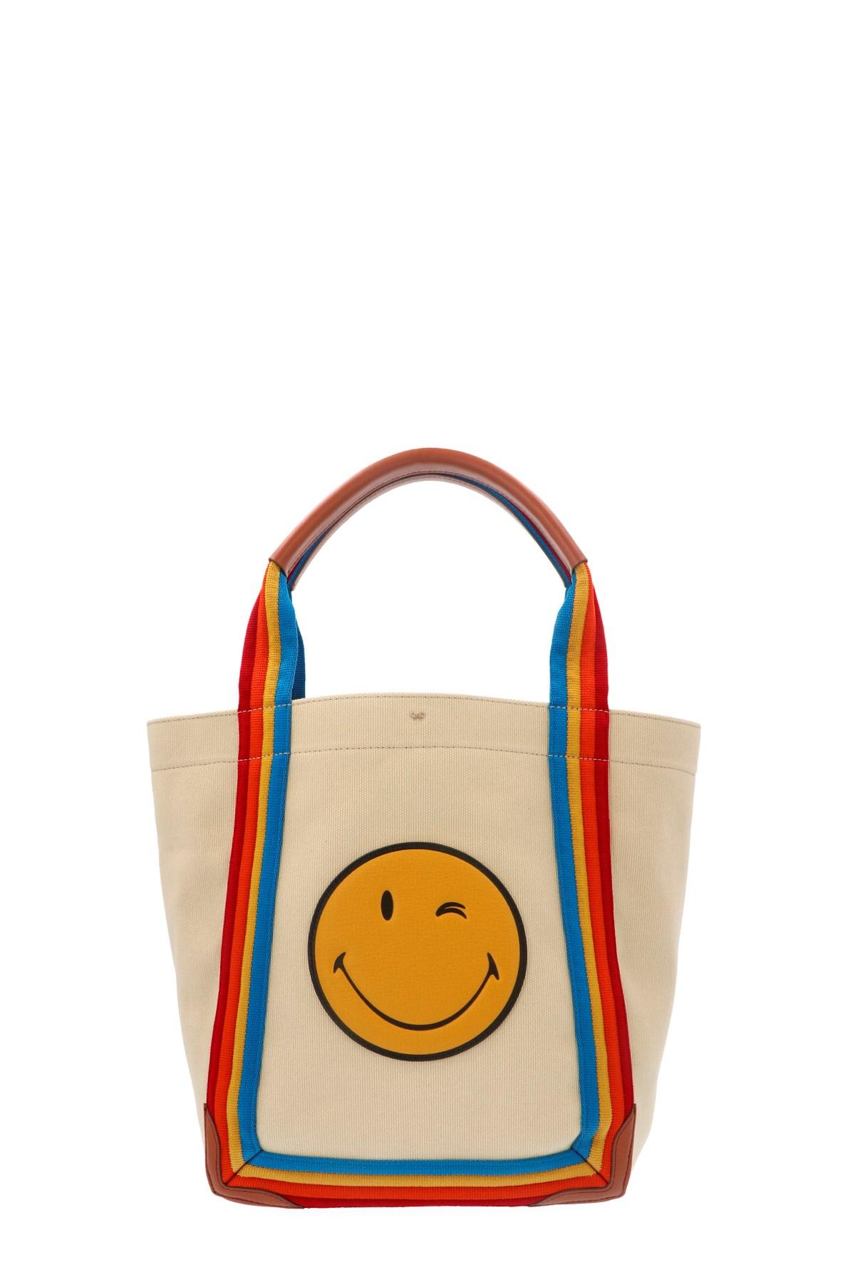 Anya Hindmarch Canvas Wink Tote Bag in Beige (Natural) | Lyst