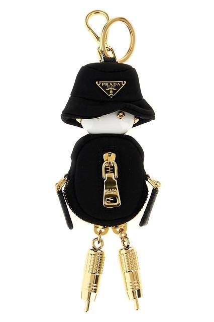 【PRADA】SOFT ROBOT' KEYRING ブラック Prada 'Soft Robot' Keyring in Black | Lyst