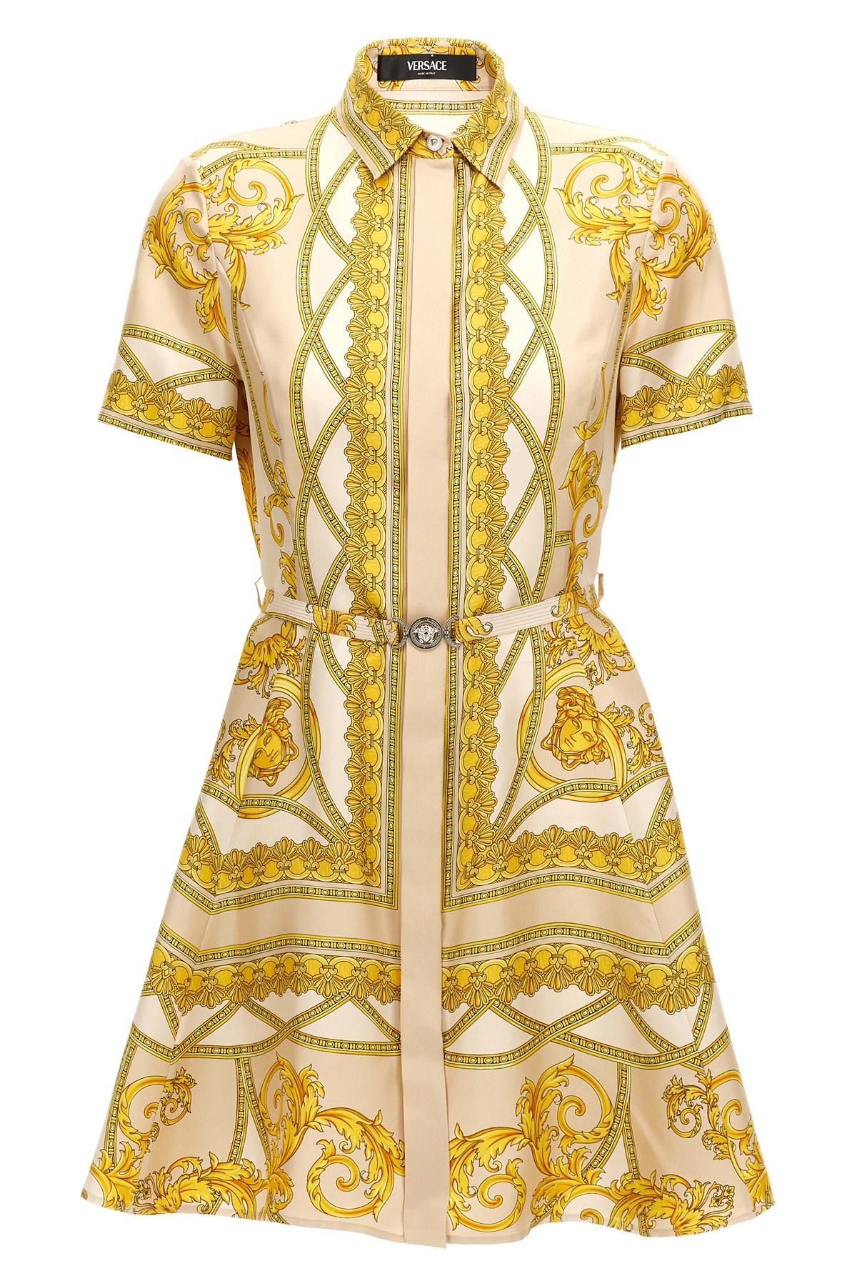 Versace 'La Coupe Des Dieux' Dress in Yellow | Lyst UK
