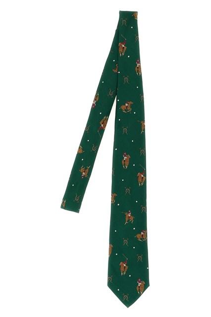 Cravatta In Seta TigerTie - Verde Royal Argento Striato