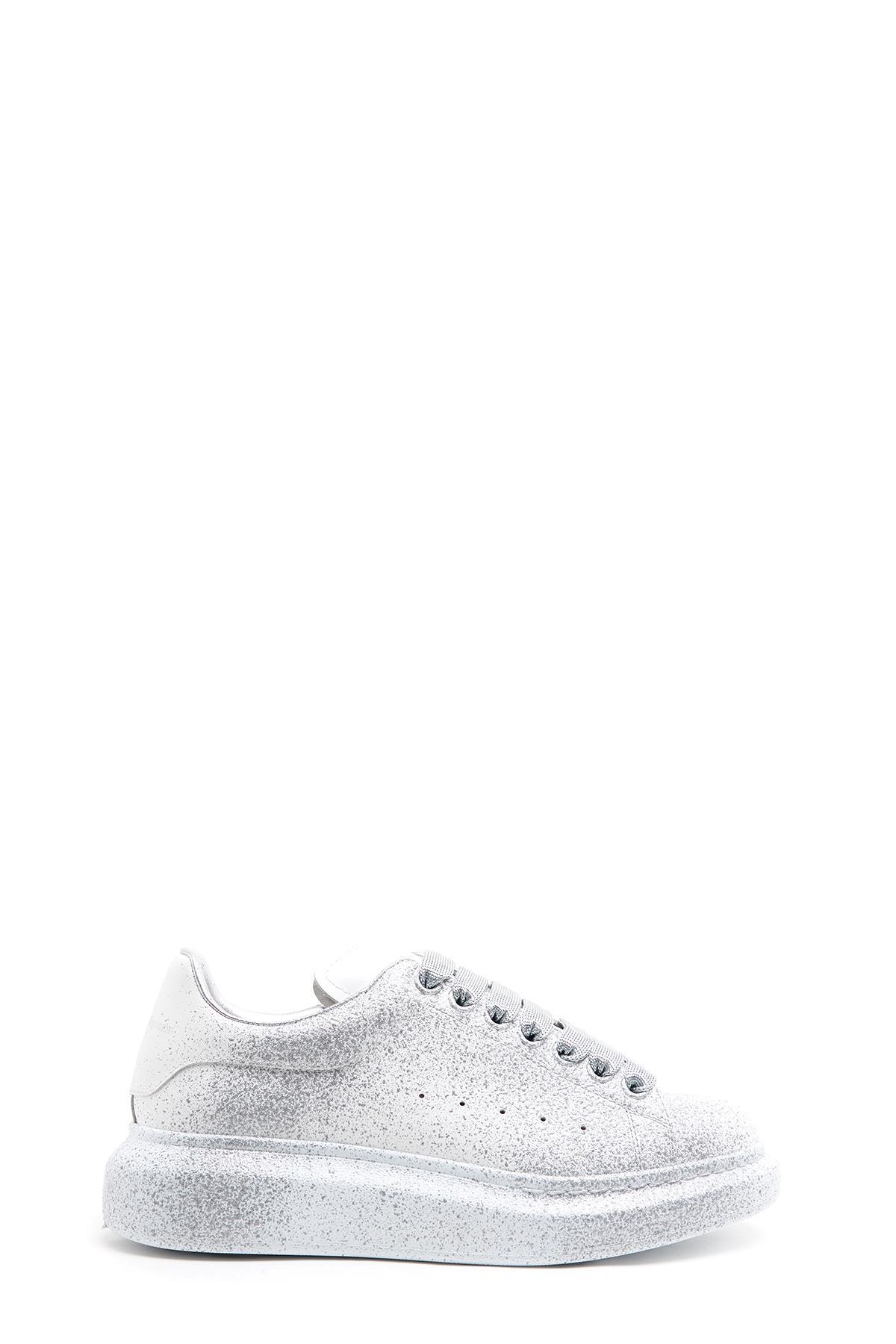 silver alexander mcqueen sneakers