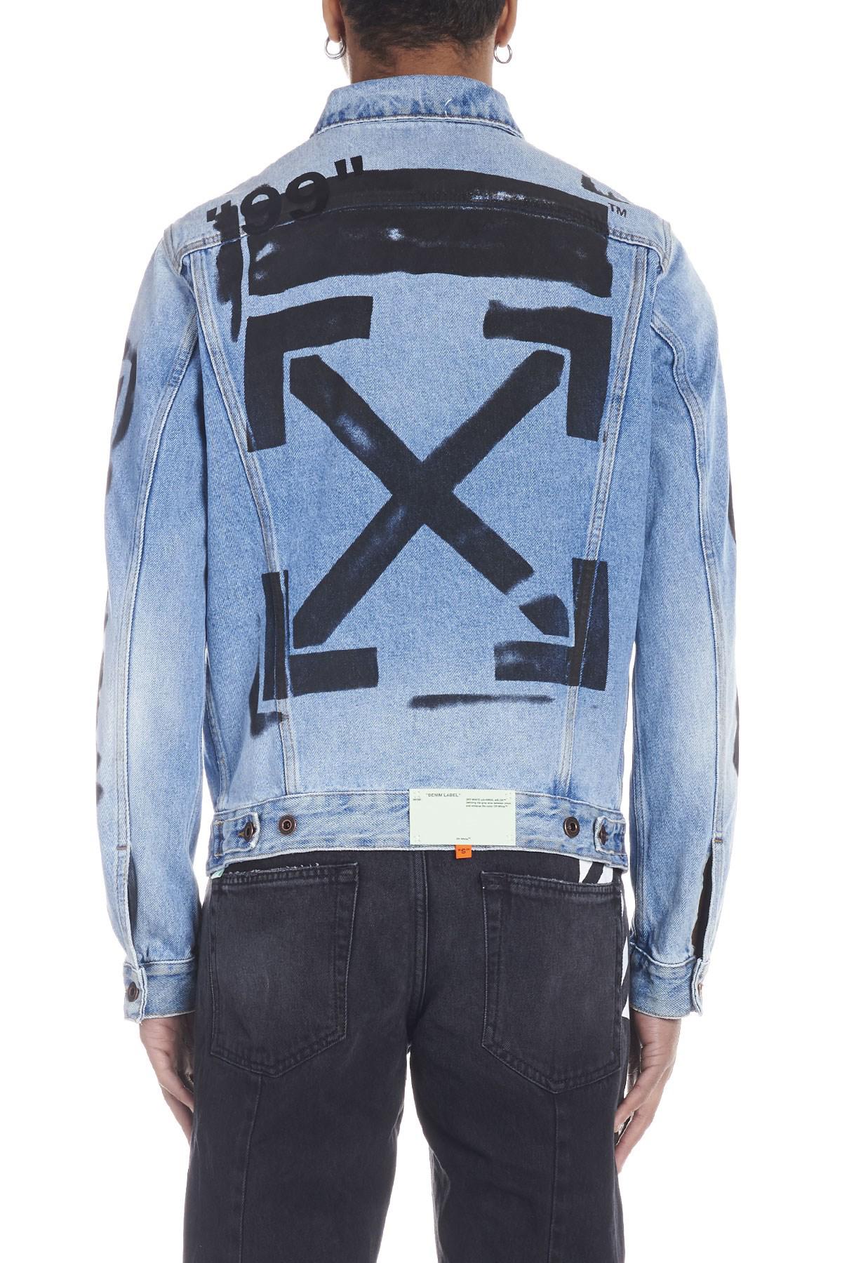 Off-White c/o Virgil Abloh 'impressionism' Denim Jacket in Blue for Men |  Lyst