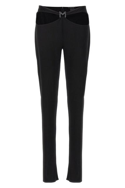 パンツ MUGLER Cut-out pants Black Black Cutout Trousers by Mugler on Sale