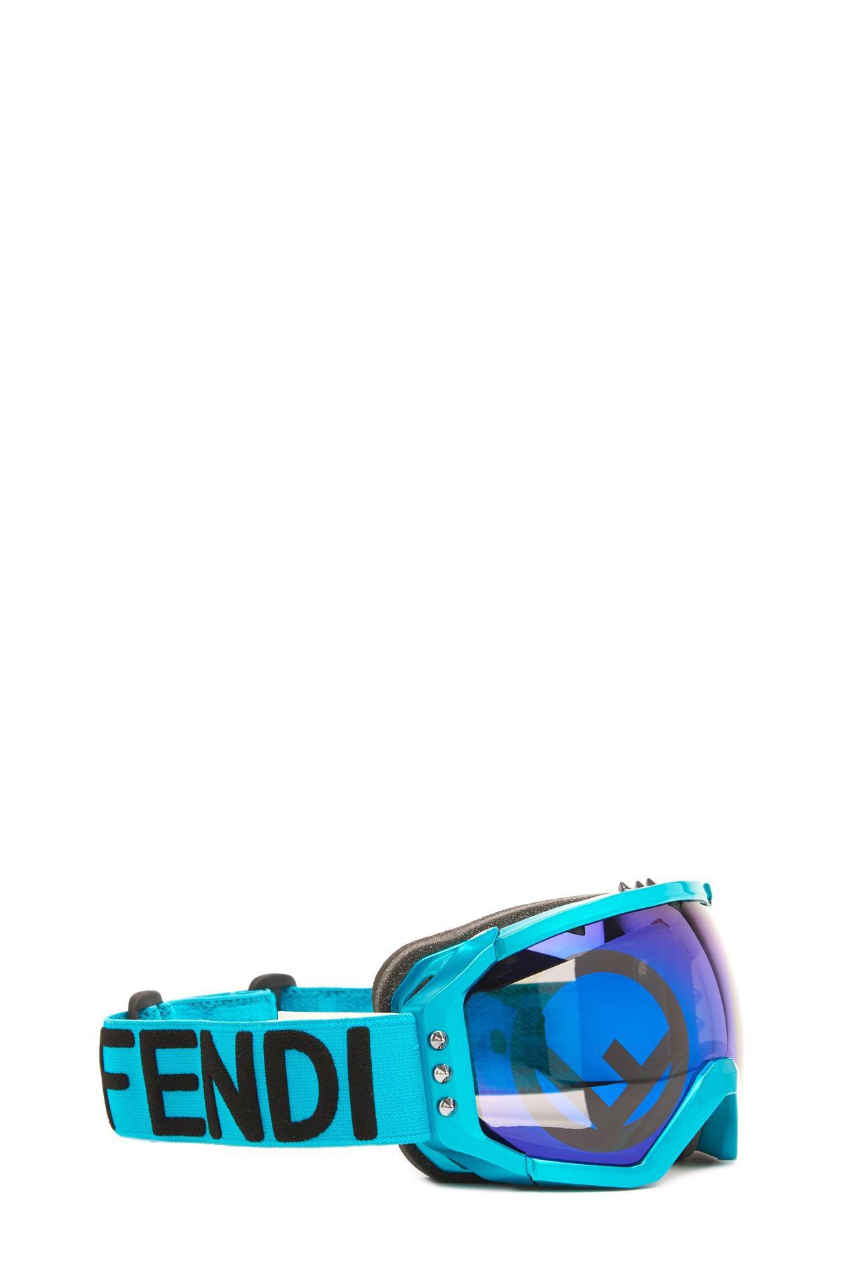 Fendi Logo Strap Ski Goggles in Light Blue (Blue) Lyst