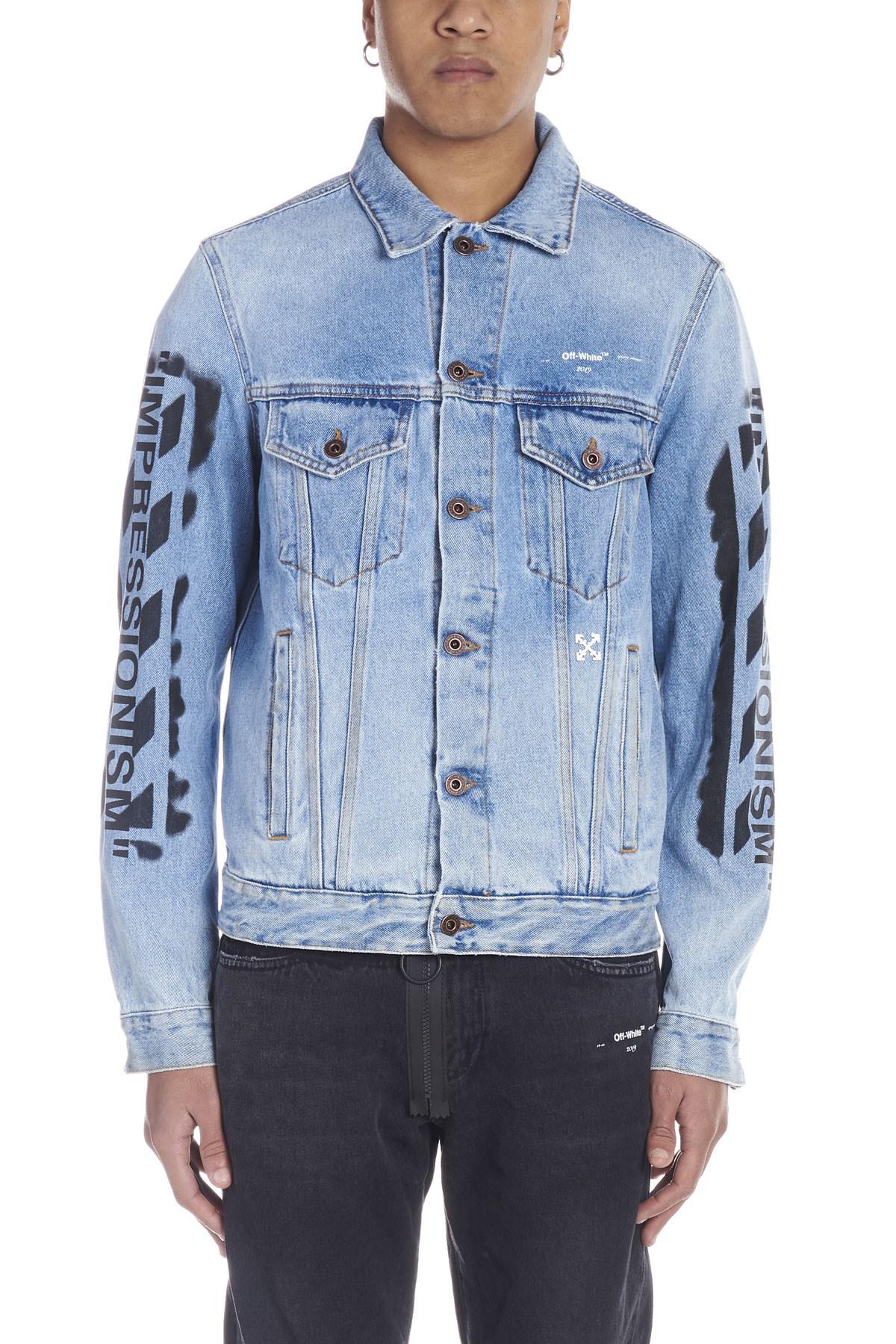 Off-White Blue Eyelet Denim Jacket