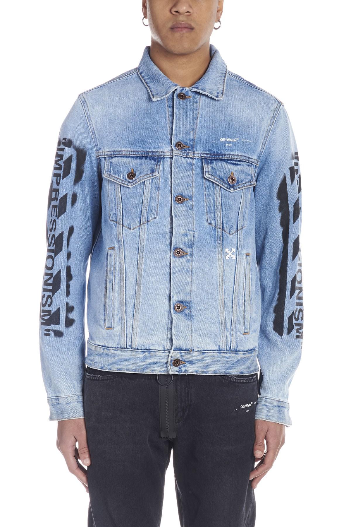 Off-White c/o Virgil Abloh 'impressionism' Denim Jacket in Blue for Men |  Lyst