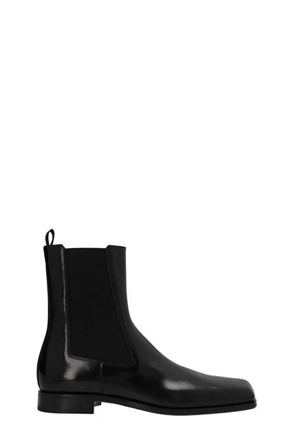 Prada Chelsea Leather Boots in Black for Men | Lyst