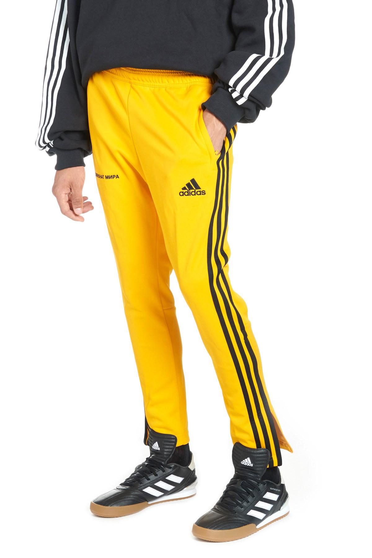 adidas yellow sweatpants