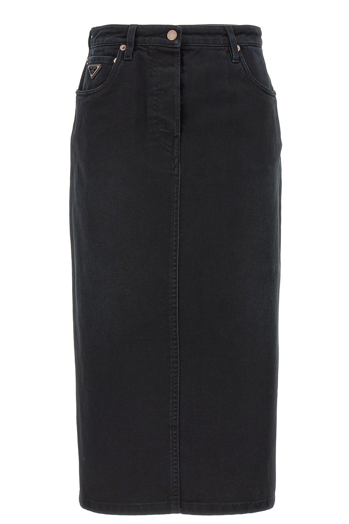 スカート PRADA Denim maxi skirt Black GFD180SOOO148J Prada Women´s Black Denim Maxi Skirt skirts - skirts