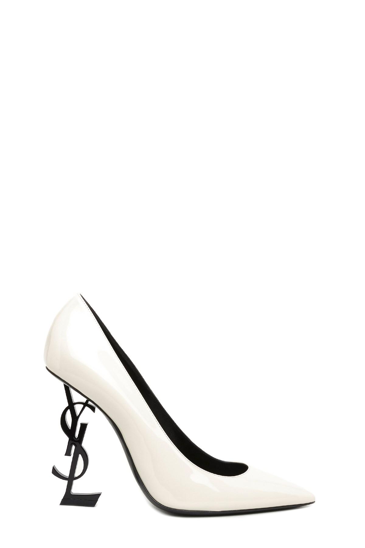 Saint Laurent Opyum 110 Patent Pump in White Lyst