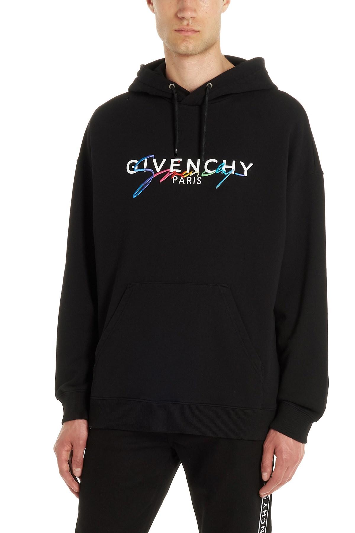 Givenchy Cotton 'capsule Rainbow' Hoodie in Black for Men - Lyst