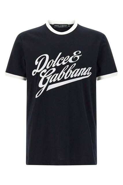 【関税＆送料込み】Dolce & Gabbana T-Shirt Dolce & Gabbana logo-detail T-shirt | Black | FARFETCH