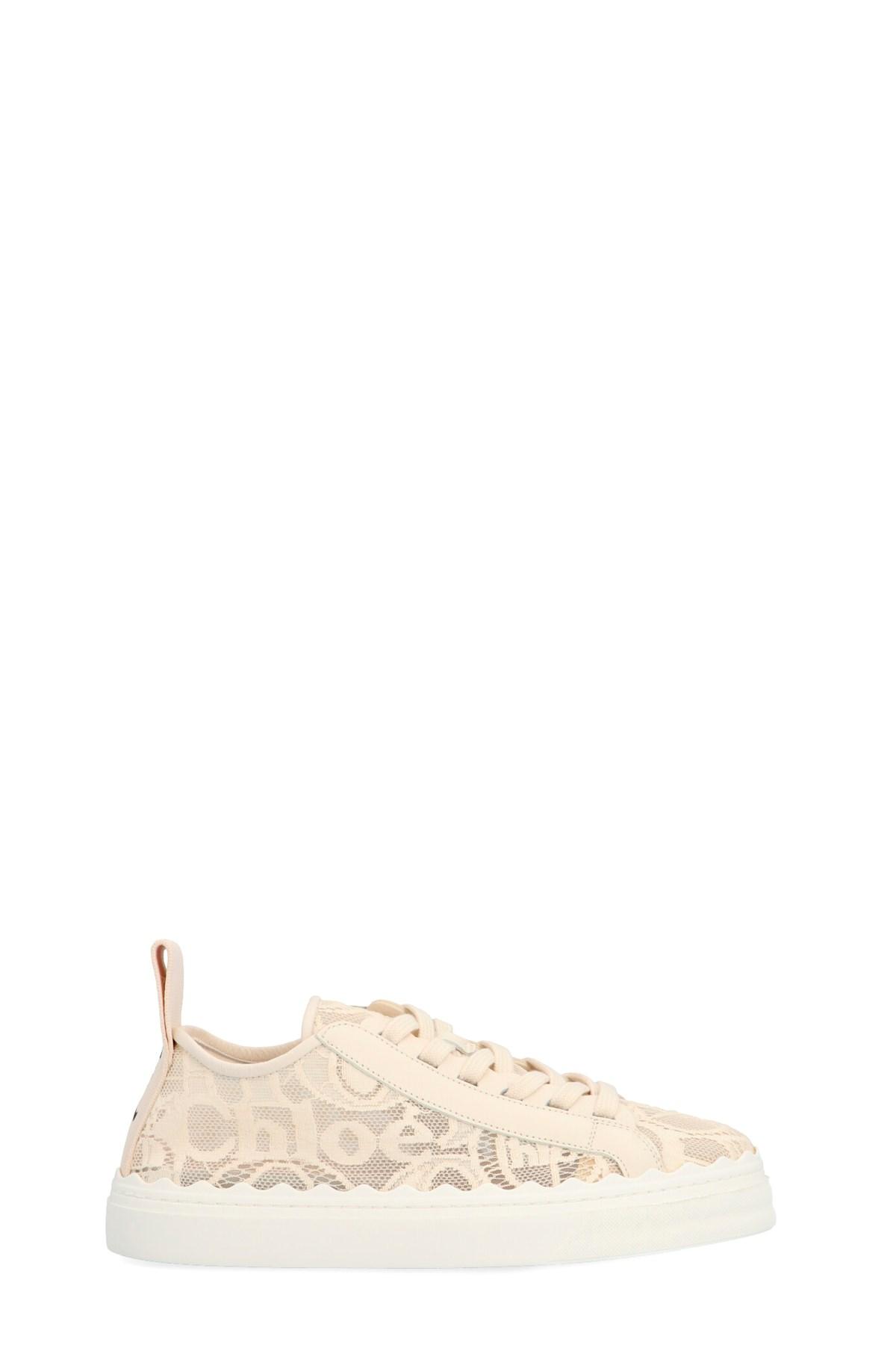 Chloé Women's Mesh Lace Low-top Sneakers - Mild Beige in Natural - Lyst