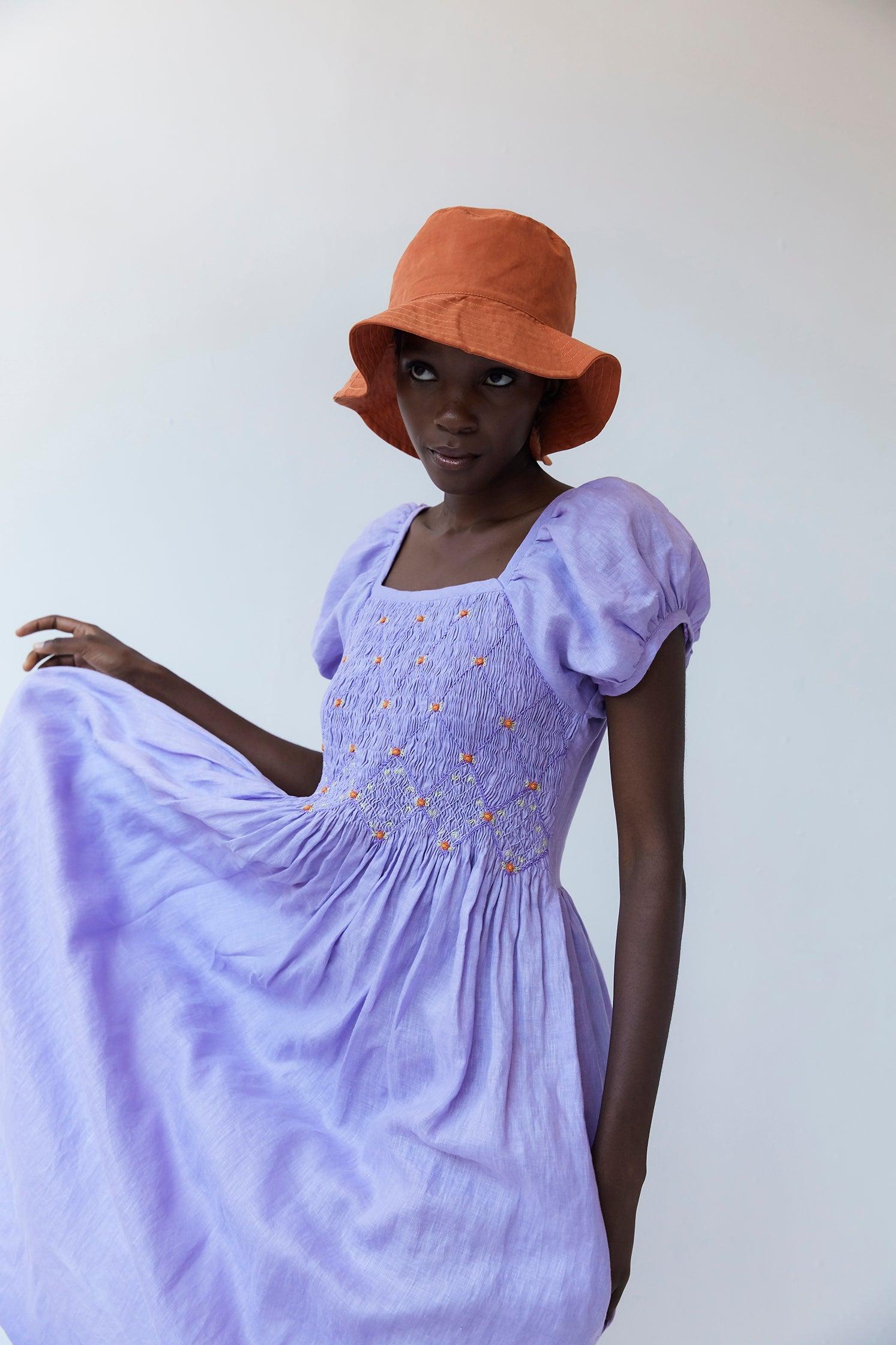 Tach Clothing Tach Juani Linen Dress in Purple | Lyst