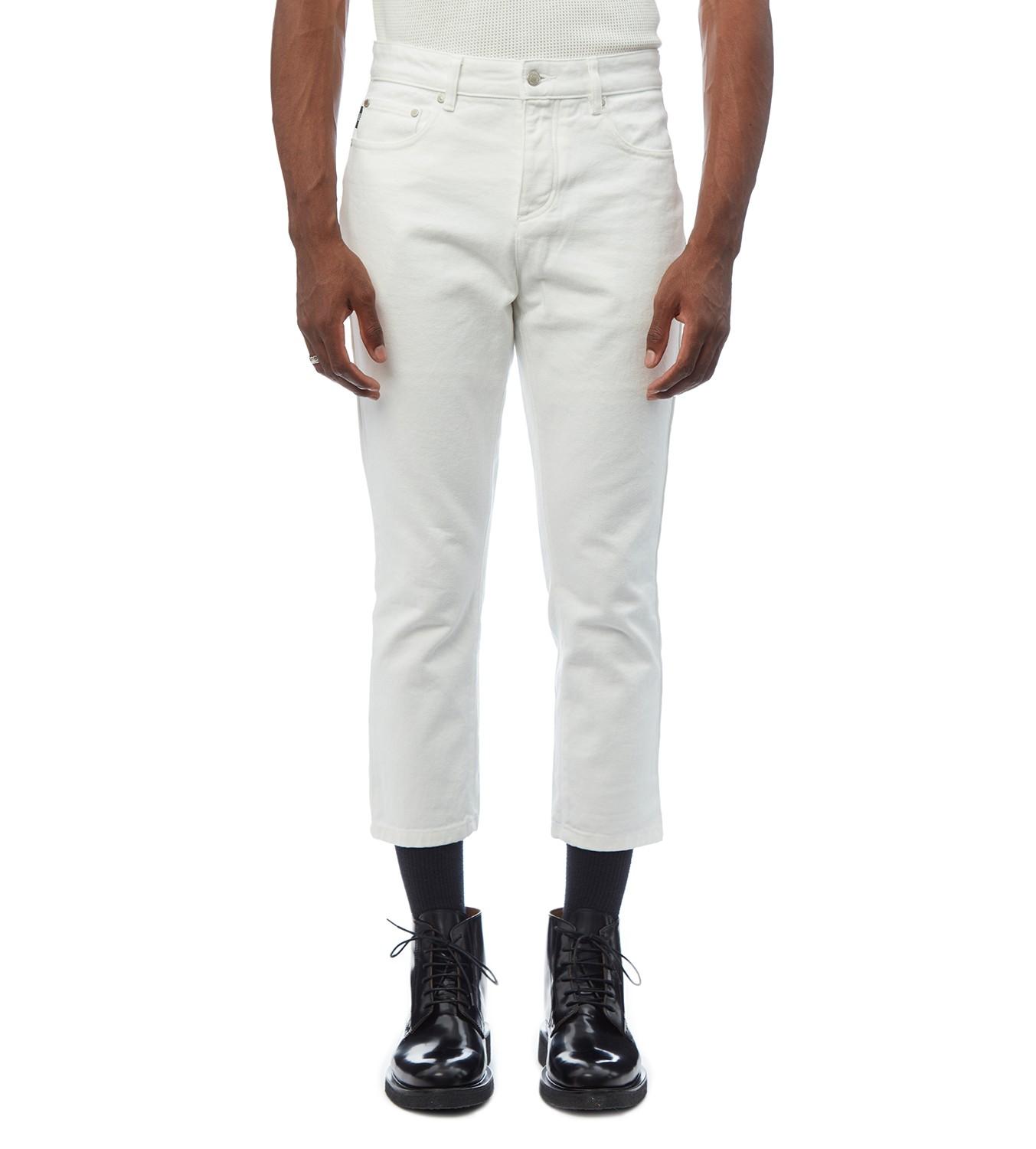 mens white cropped jeans