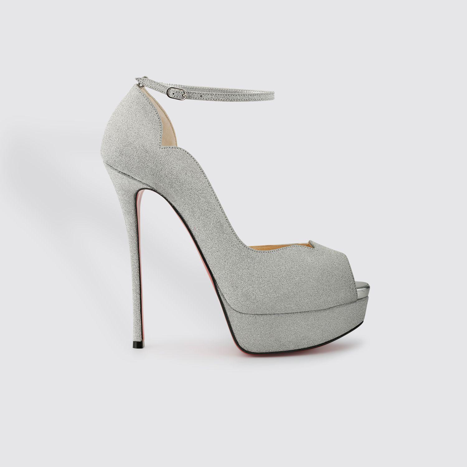 Christian Louboutin Round Chick Alta Glitter Platform Heels Lyst