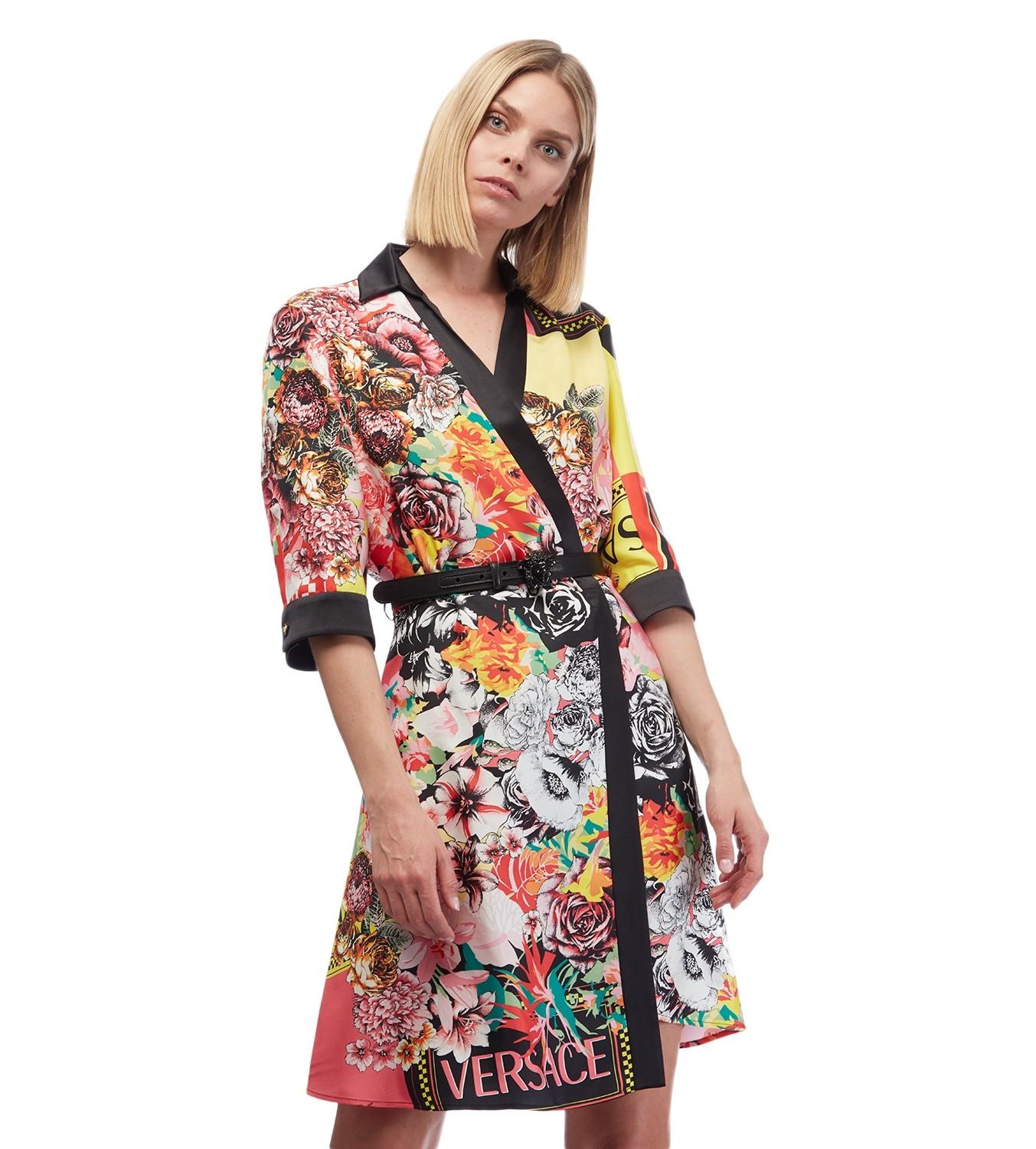 versace silk shirt dress