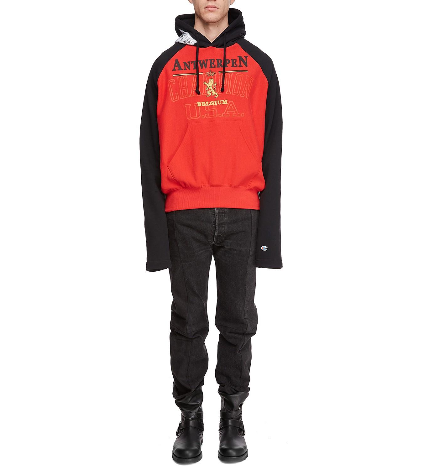 Lyst - Vetements Antwerpen Red & Black Hoodie in Red for Men