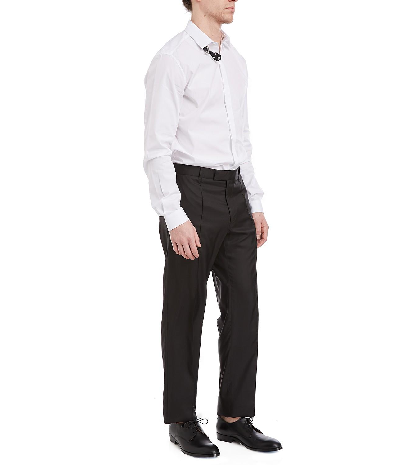Valentino High Waist Black Silk Pants for Men - Lyst