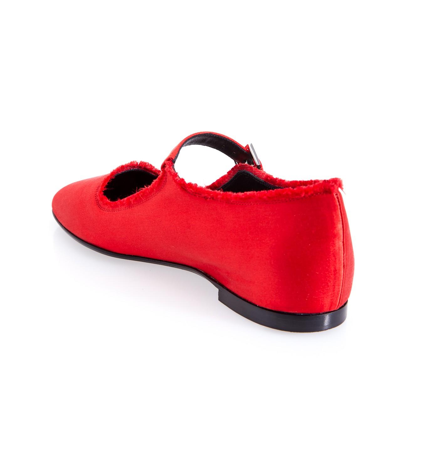 red mary jane flats women's