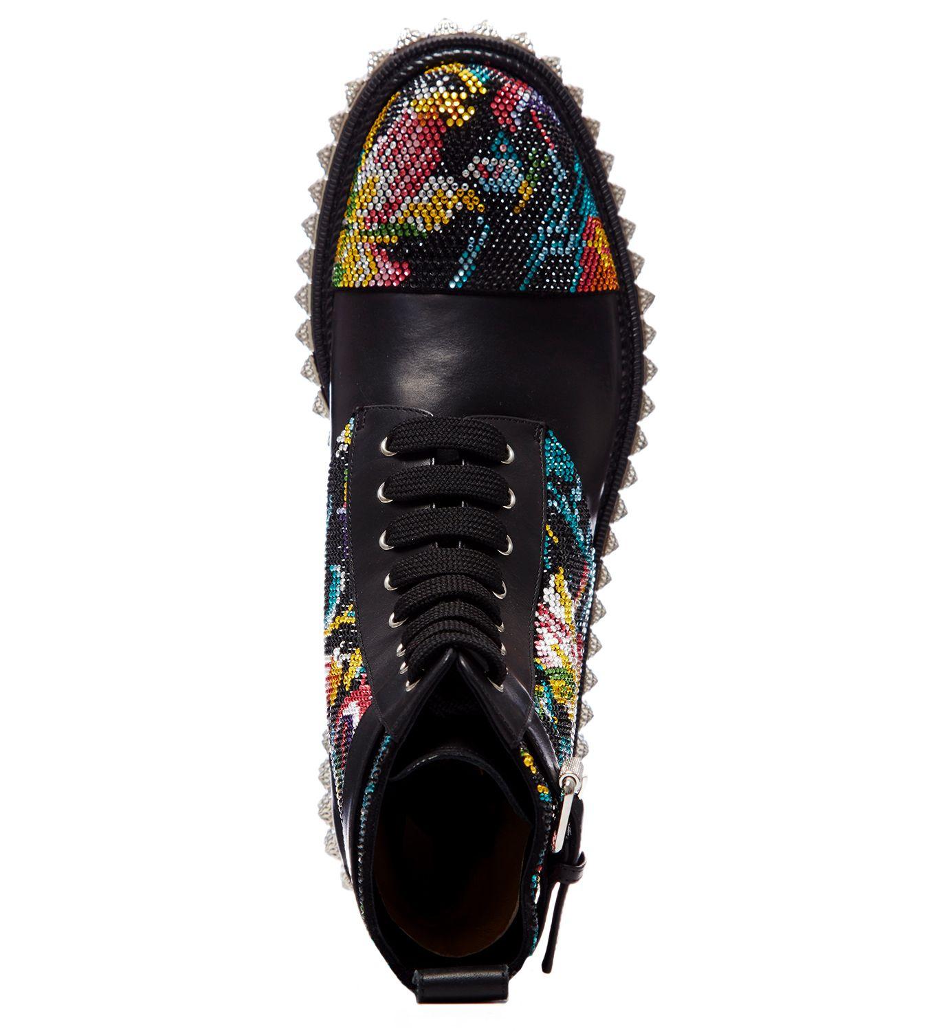 Christian Louboutin Leather King Street Combat Boot - Lyst