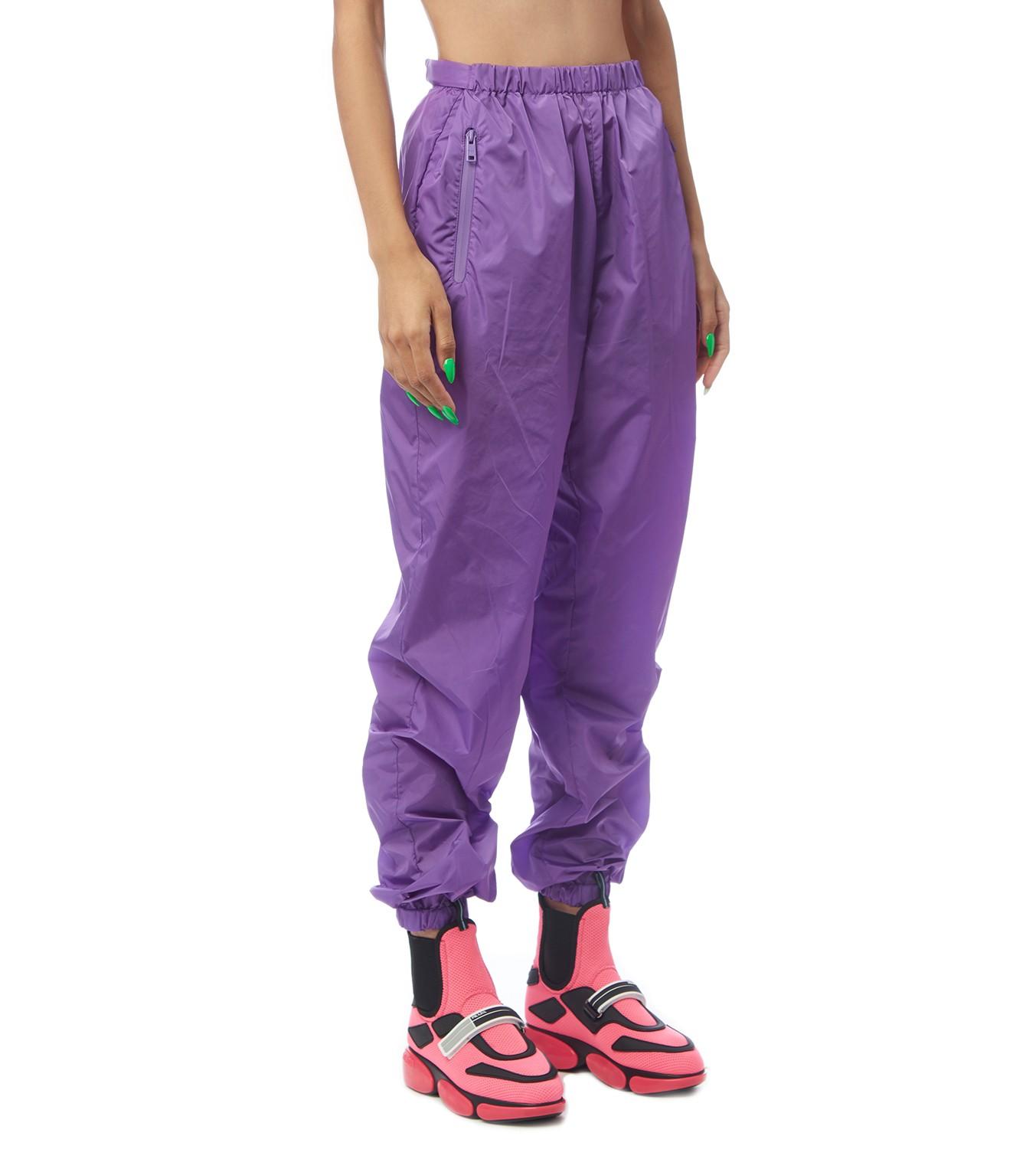purple track pants