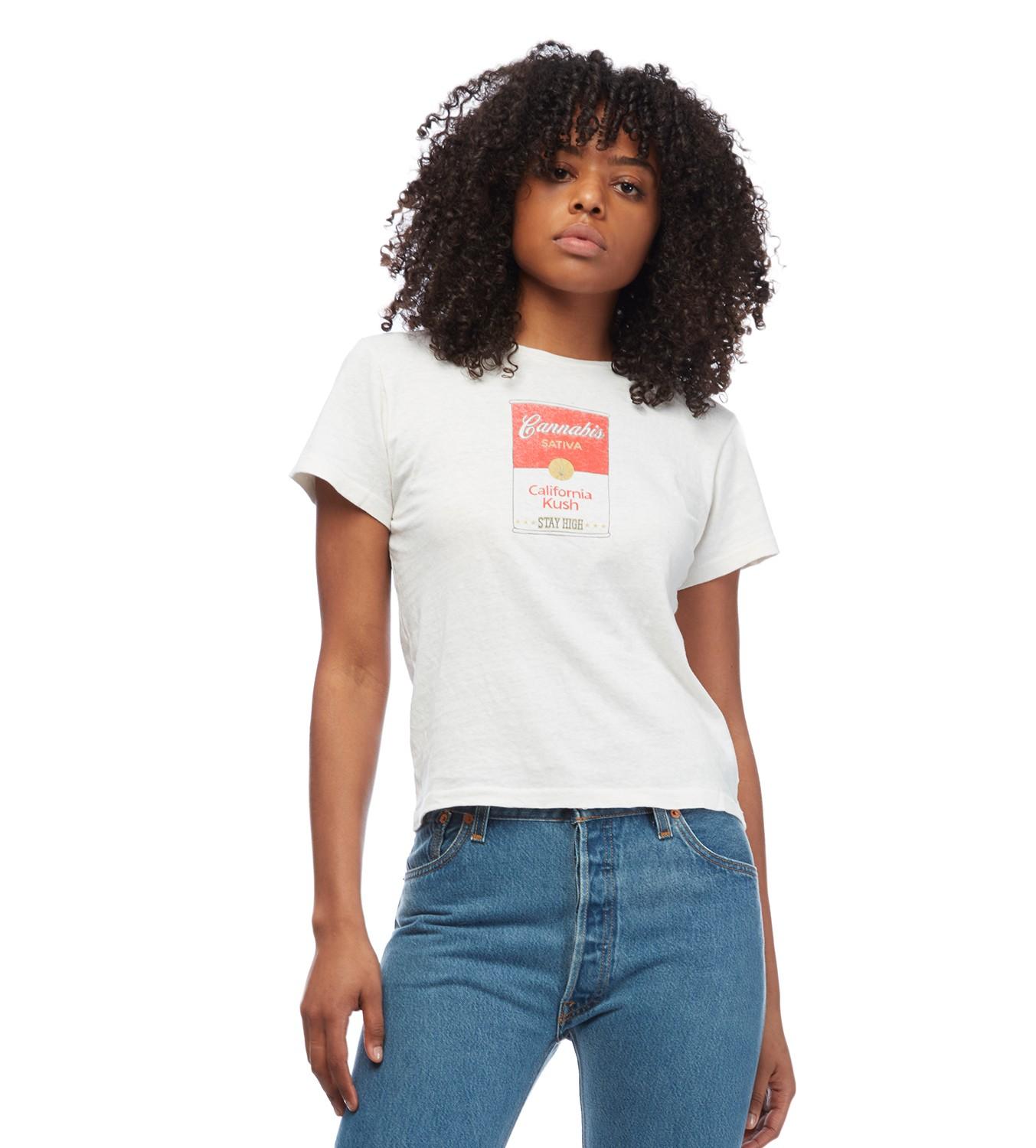 RE/DONE Canned Cannabis T-shirt in White | Lyst