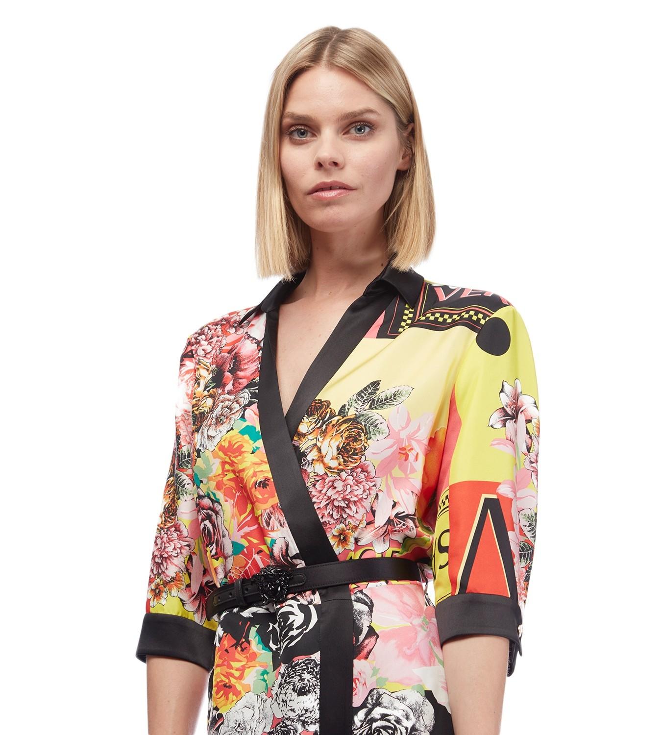 versace silk shirt dress