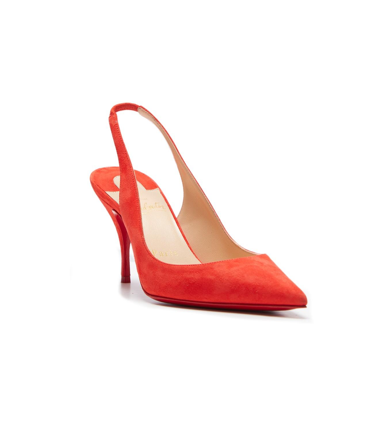 red suede slingback pumps