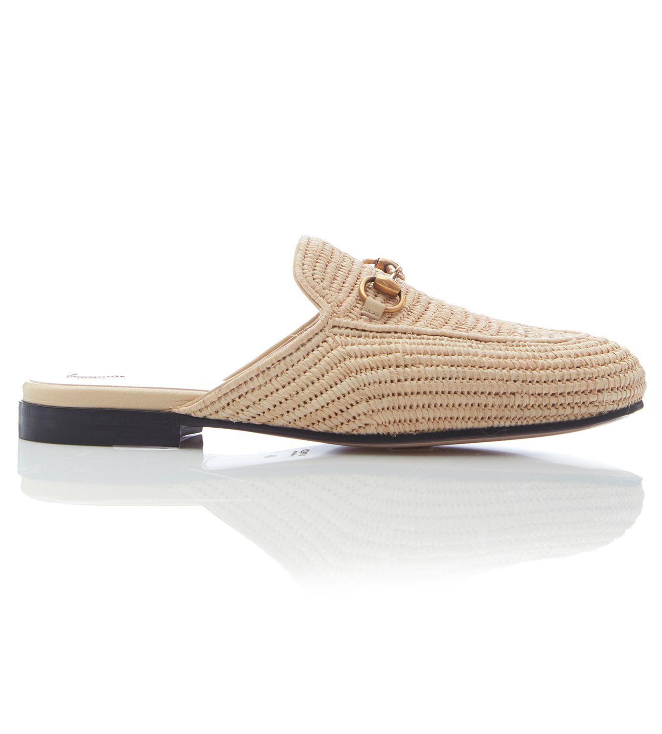 gucci raffia princetown