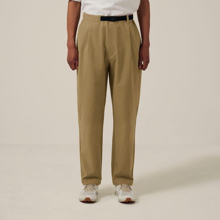 Goldwin One Tuck Tapered Stretch Pants Clay Beige in Natural for Men Lyst