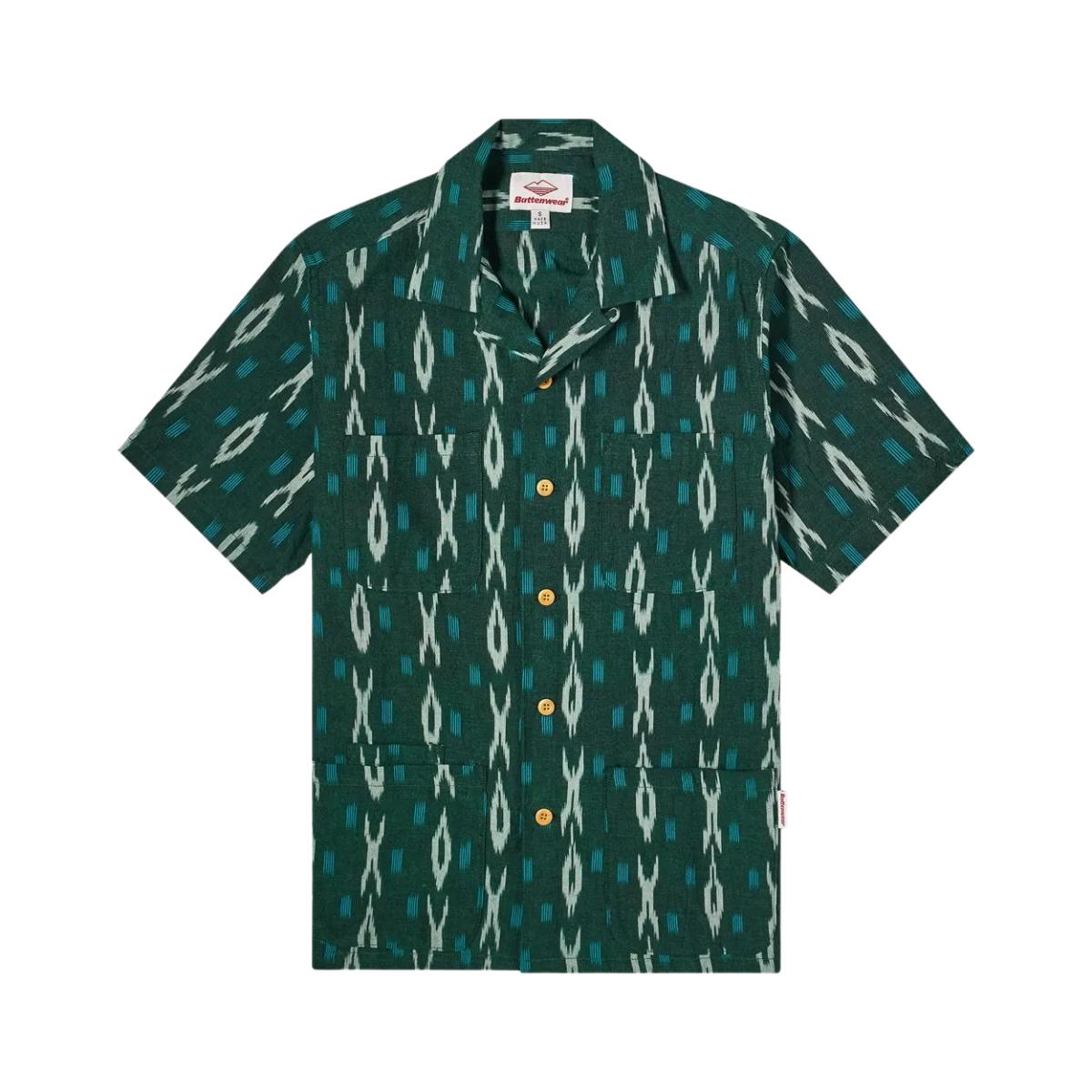 Battenwear Five Pocket Island Shirt Green Ikat for Men | Lyst