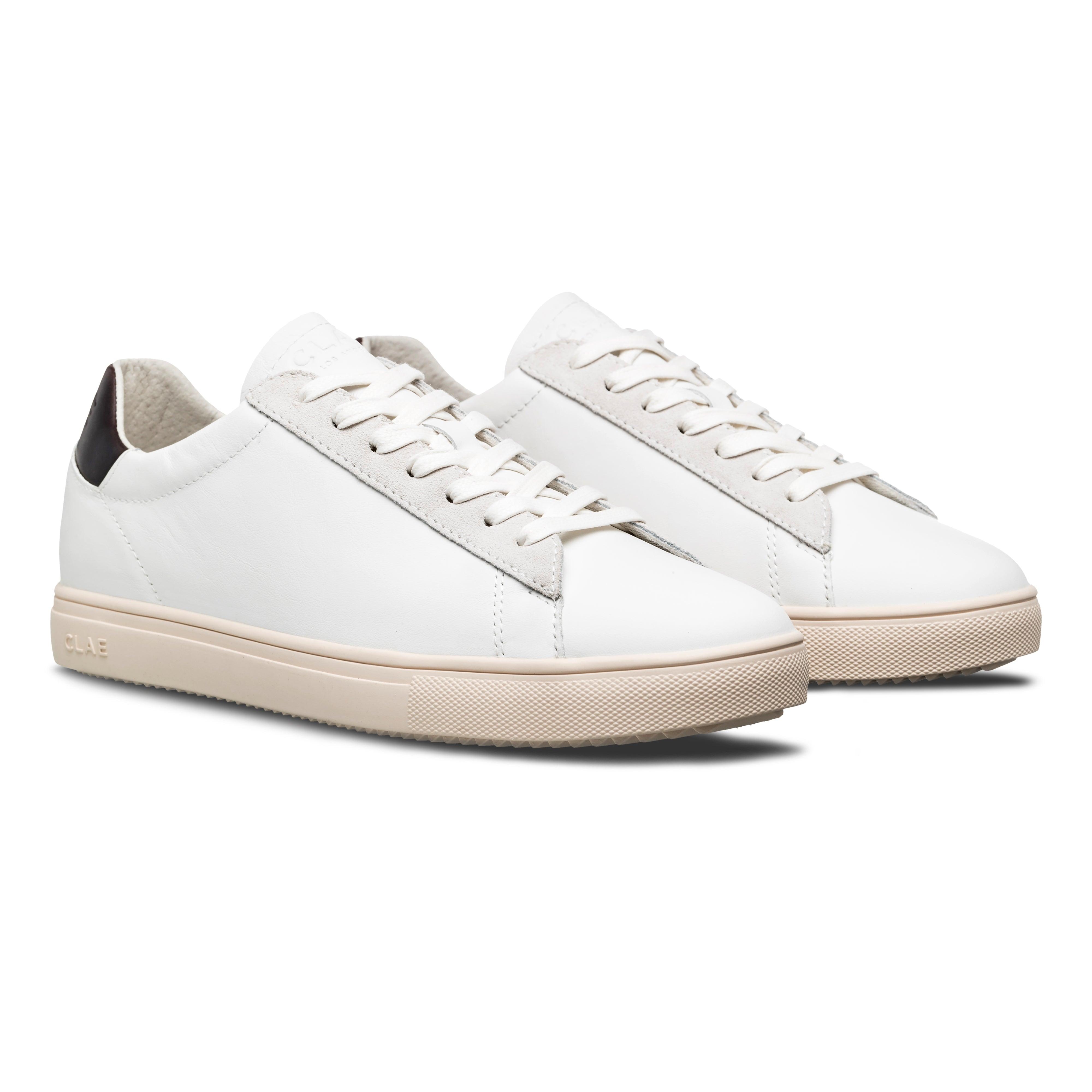 CLAE Bradley White Leather Walrus Brown 