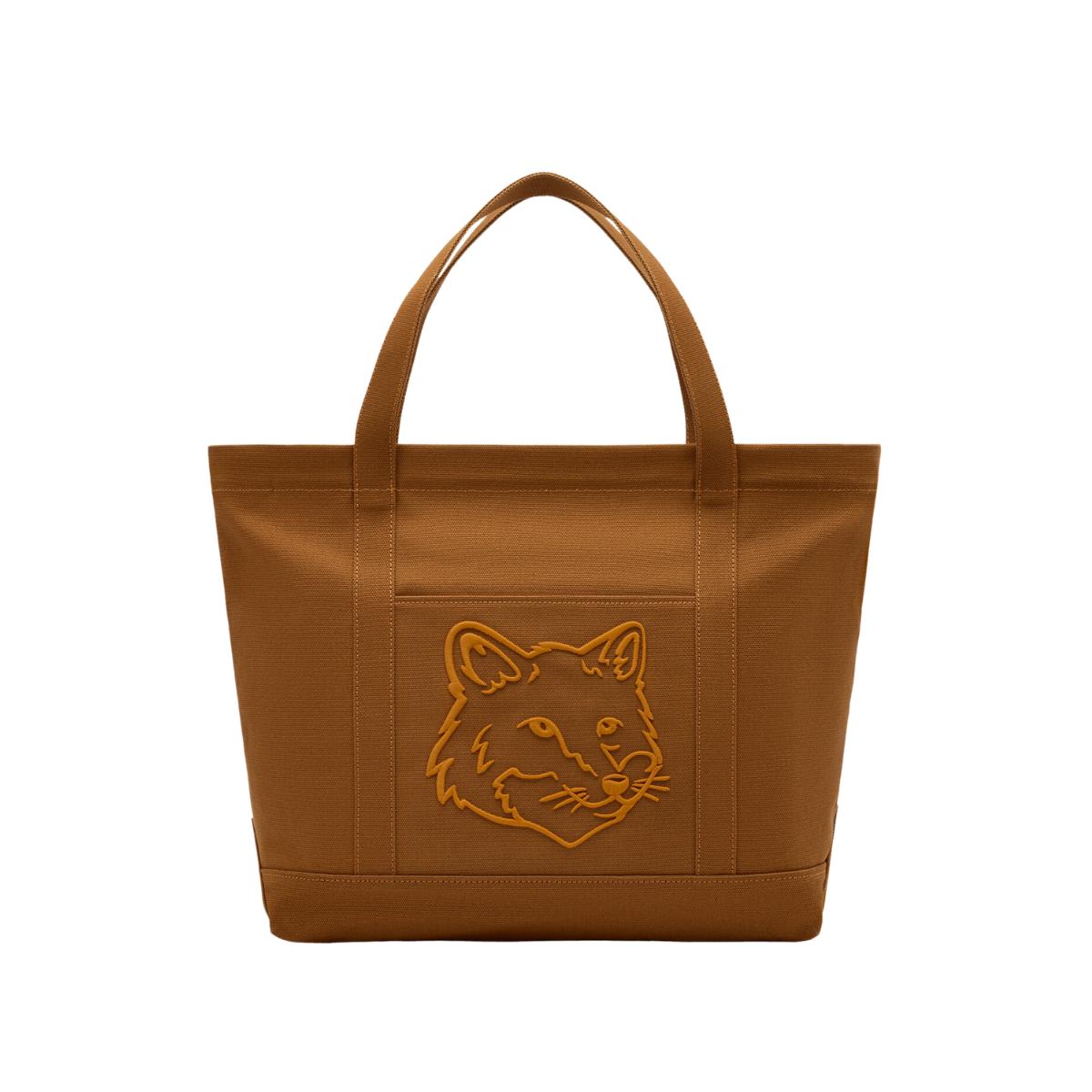 Maison Kitsuné Bold Fox Head Large Tote Bag Golden Brown | Lyst