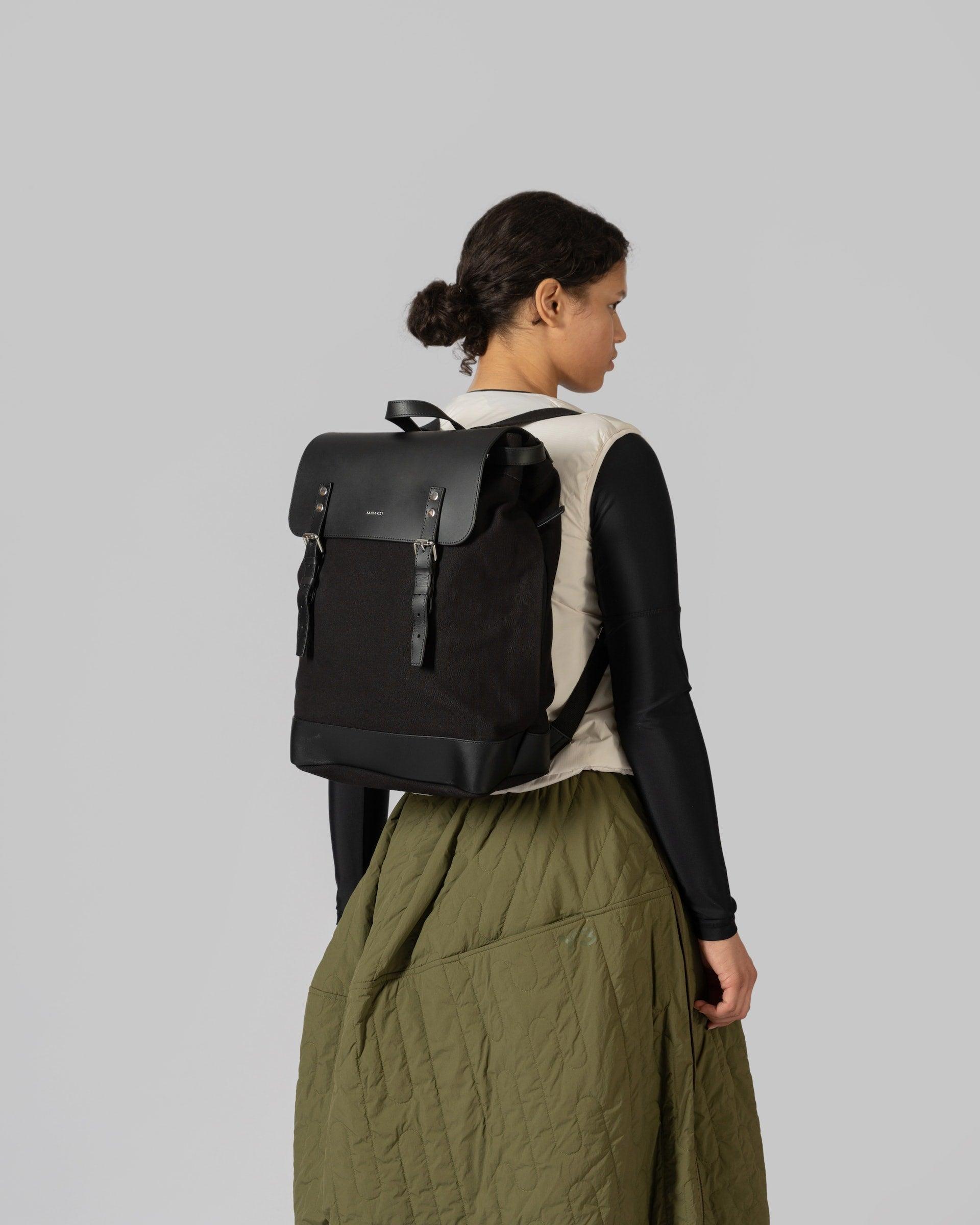 Sandqvist Hege Backpack In Organic Cotton Black | Lyst