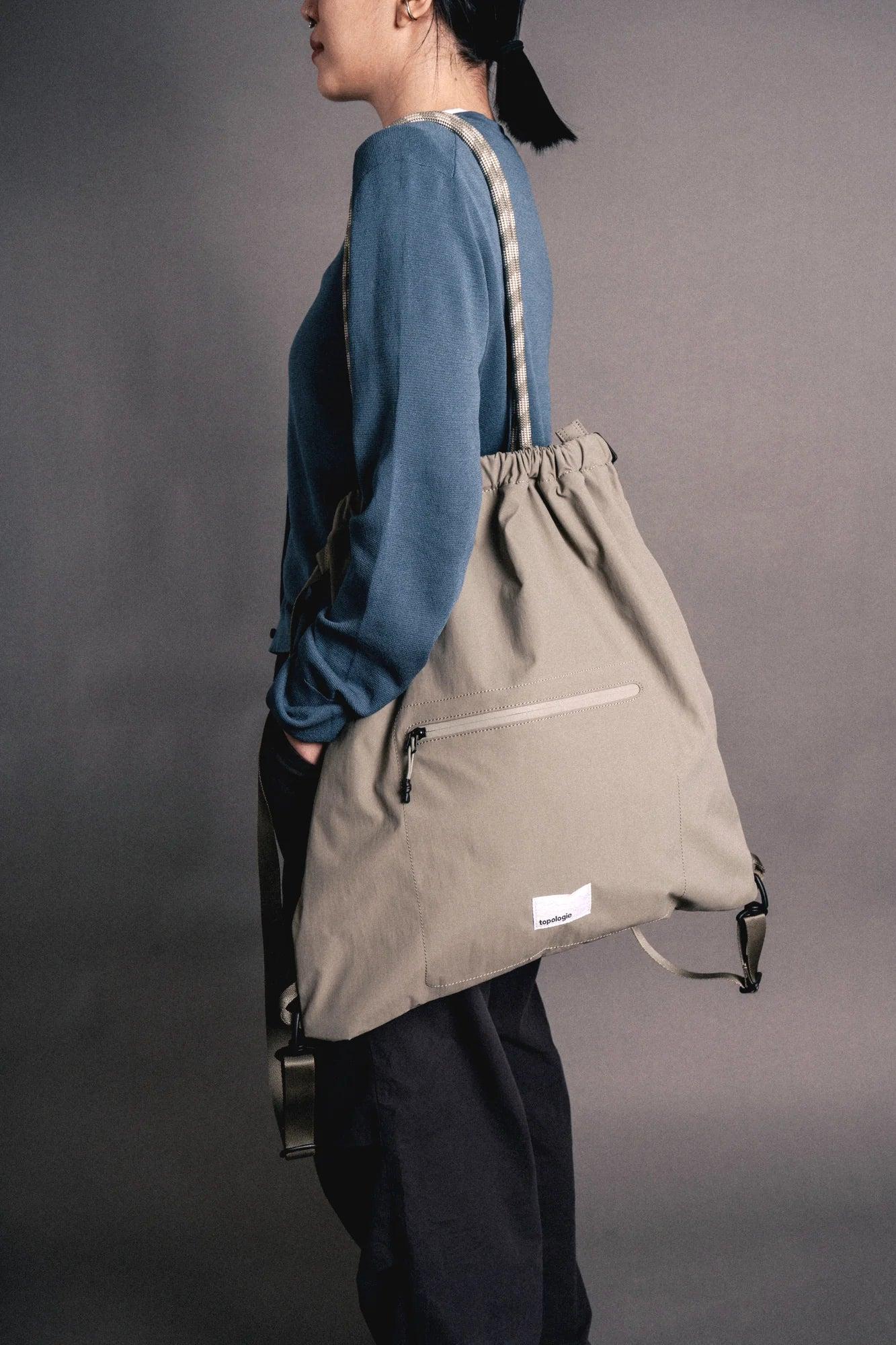 Topologie Bags Draw Tote 2.0 Moss Light in Gray | Lyst