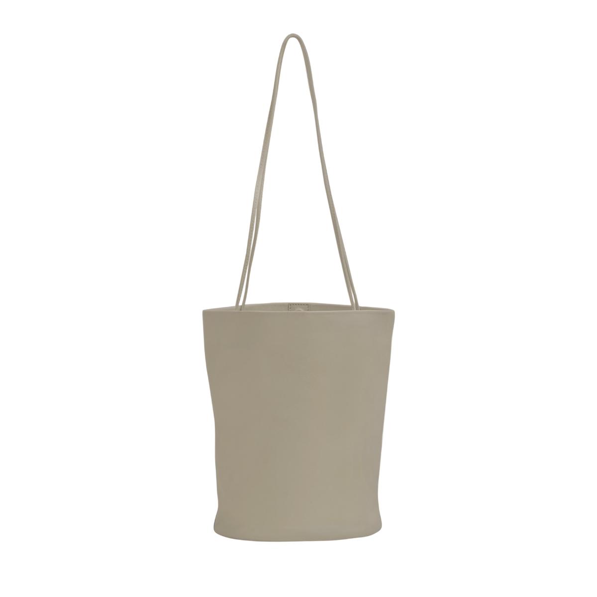 Modern Weaving Draped Oval Bucket Bag in Camel