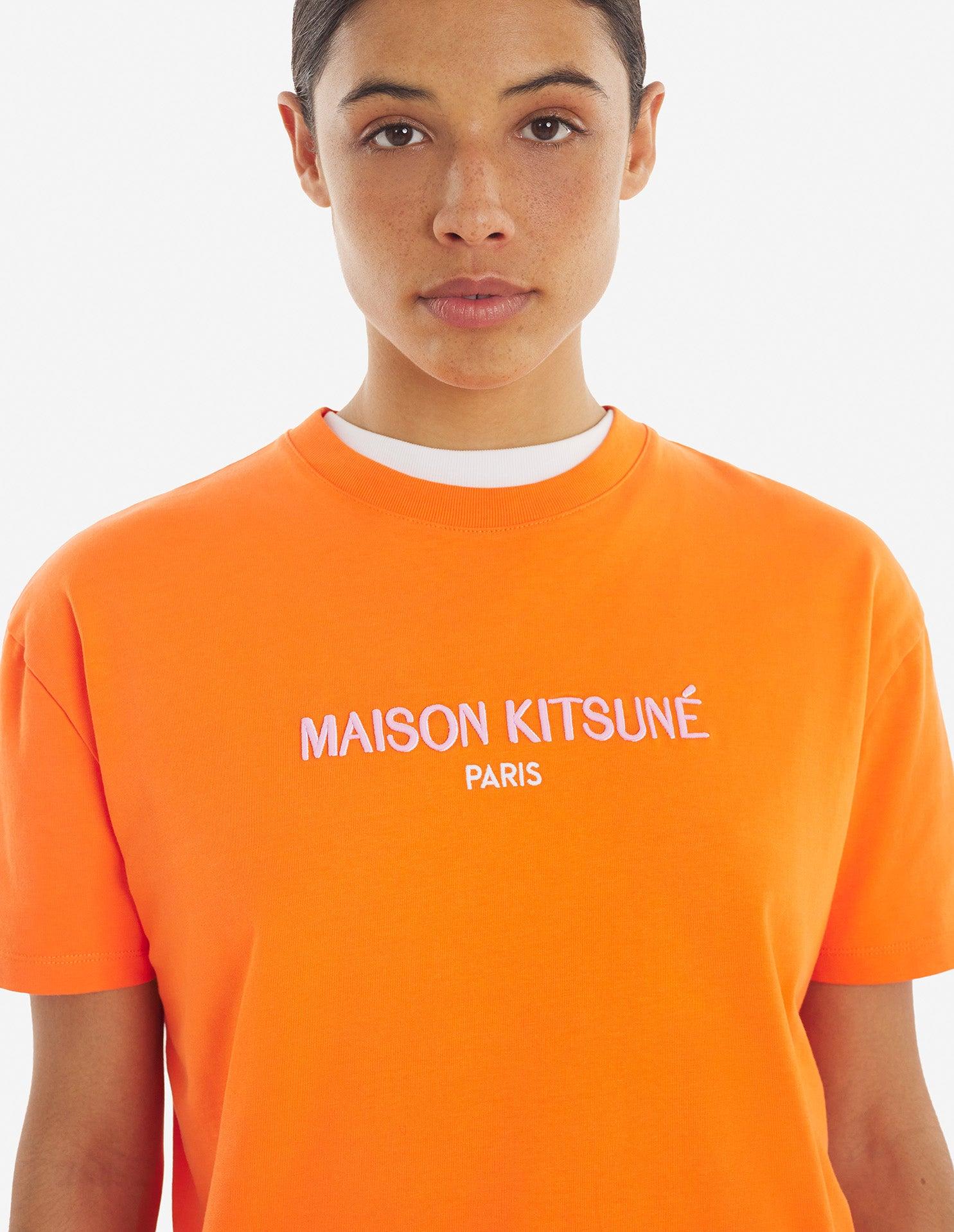 Maison Kitsuné Paris Boxy Tee-shirt Neon Orange | Lyst