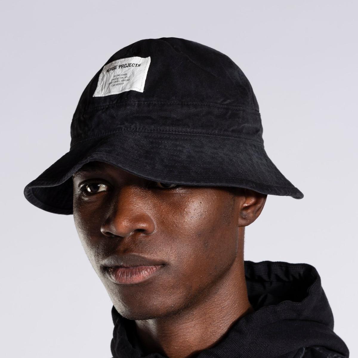 Norse Projects Tab Series Canvas Bucket Hat in Black for Men | Lyst