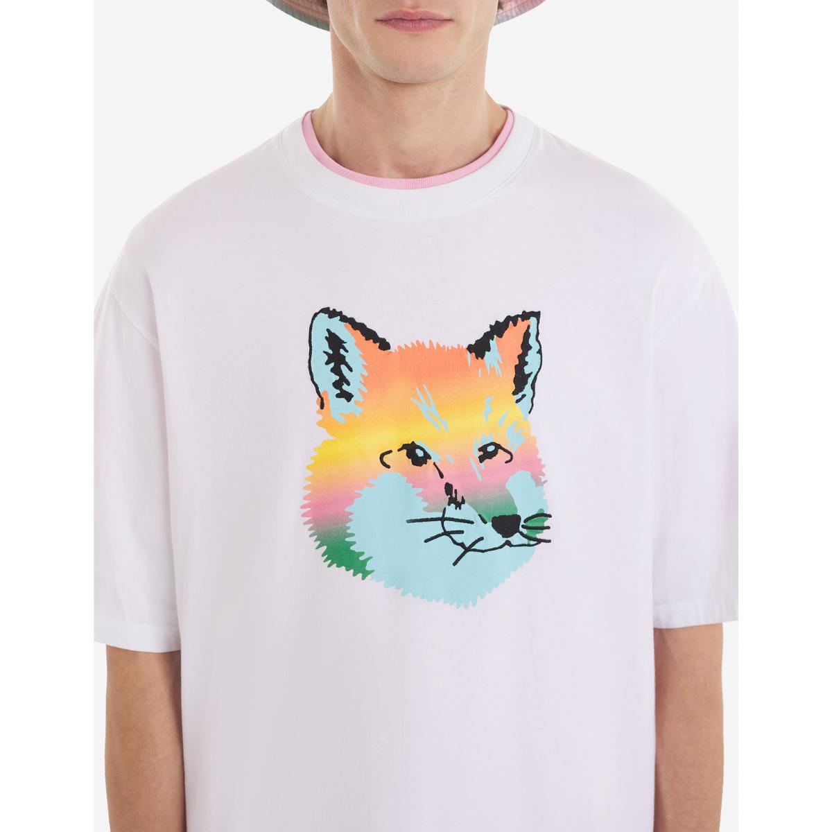 Maison Kitsuné Vibrant Fox Head Easy Tee-shirt White for Men | Lyst