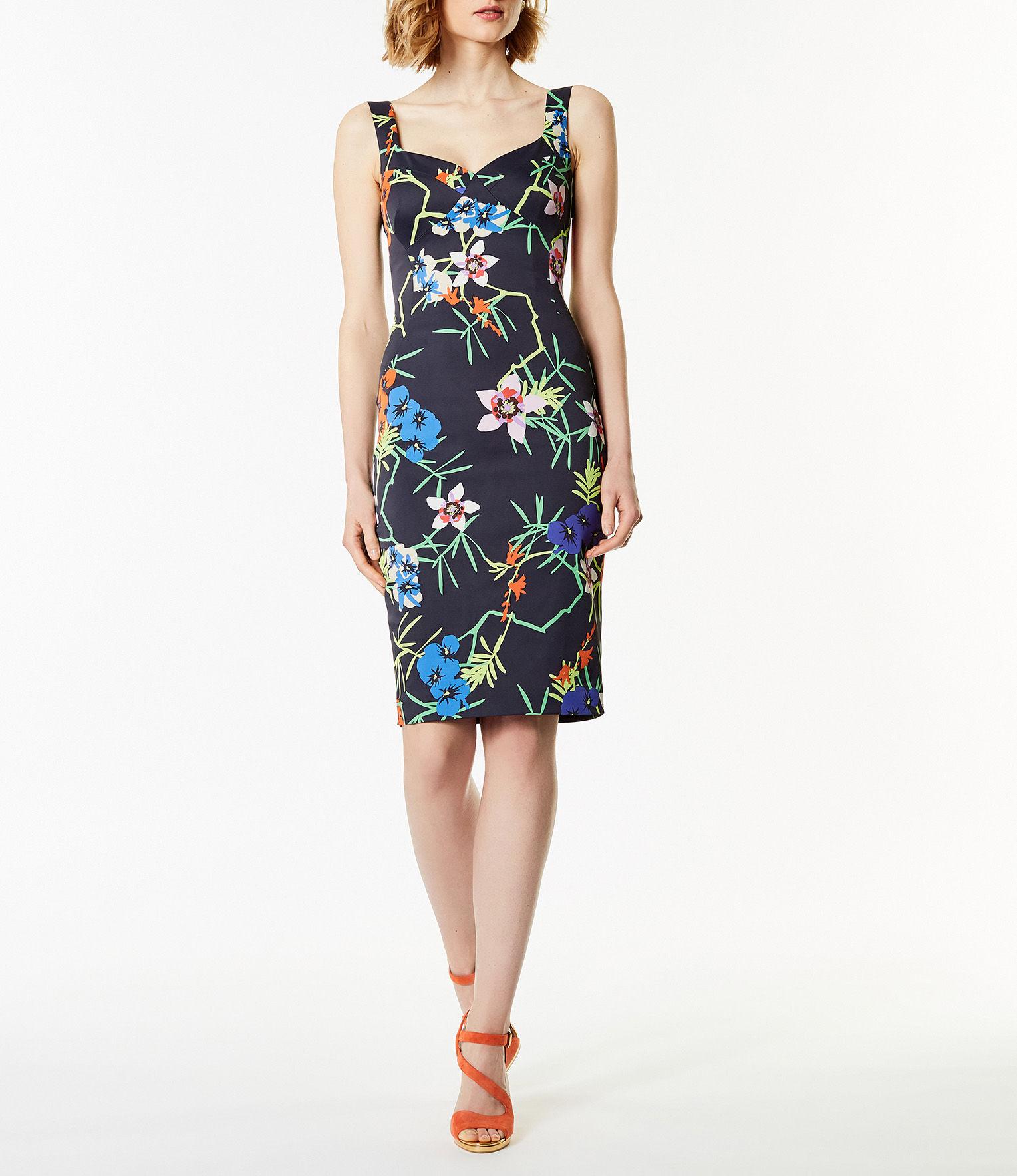 karen millen floral pencil dress