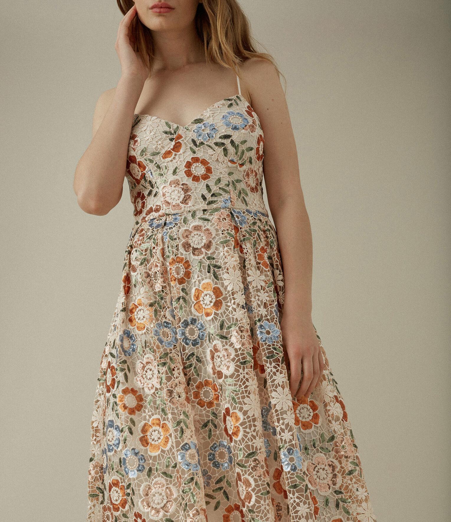 karen millen sequin lace midi dress