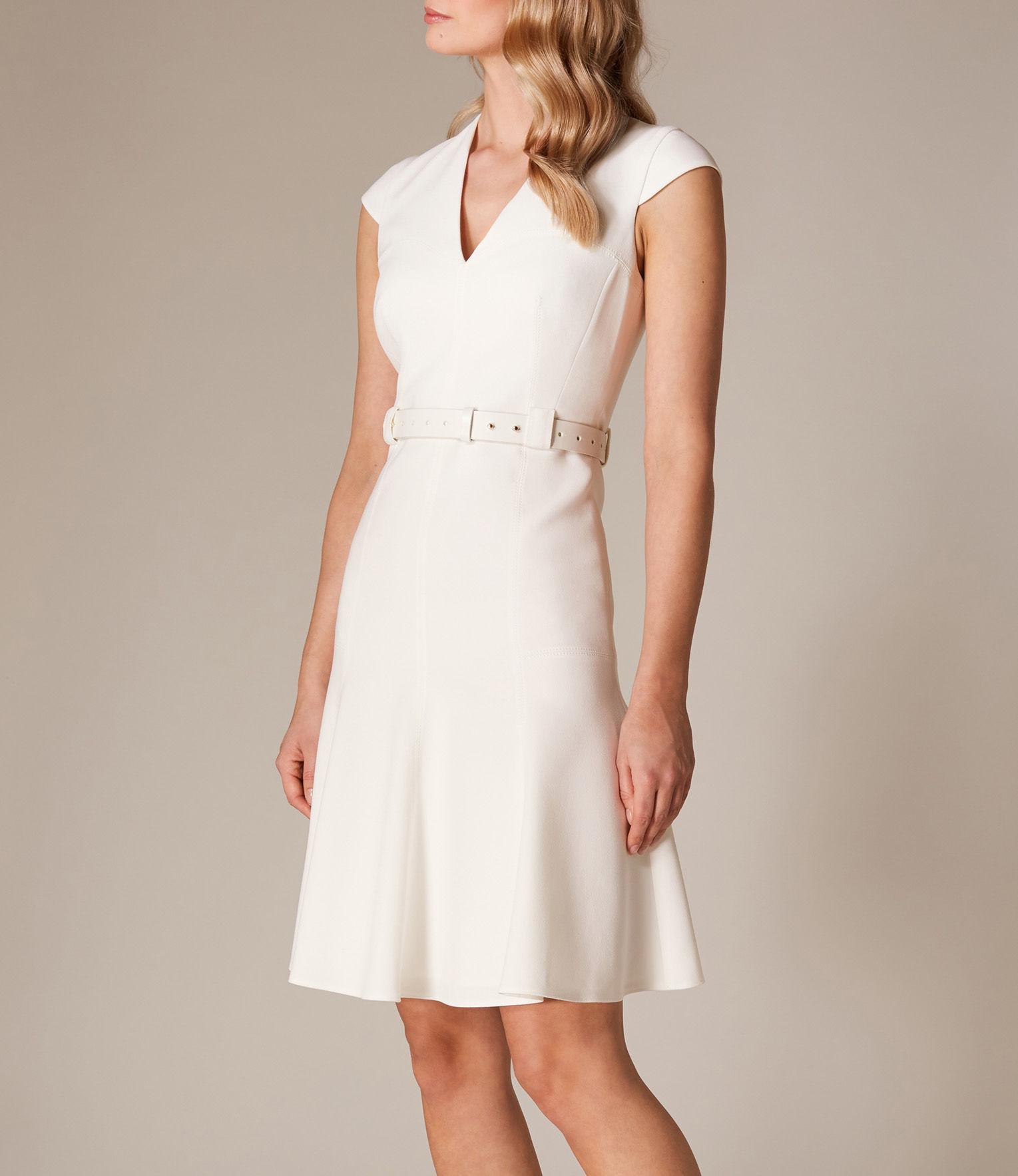 karen millen pleated hem tailored dress