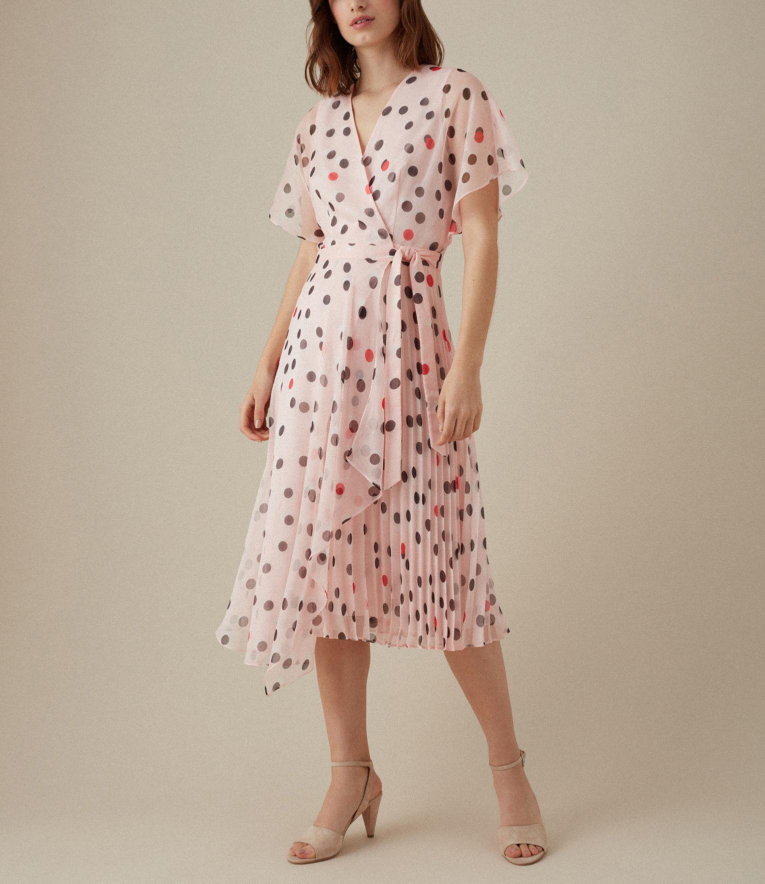 karen millen polka dot midi dress