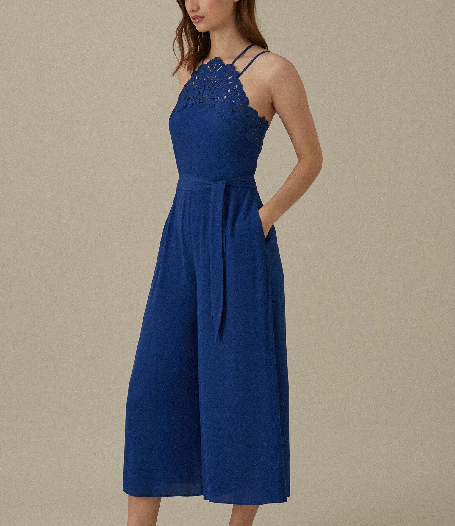 karen millen blue jumpsuit