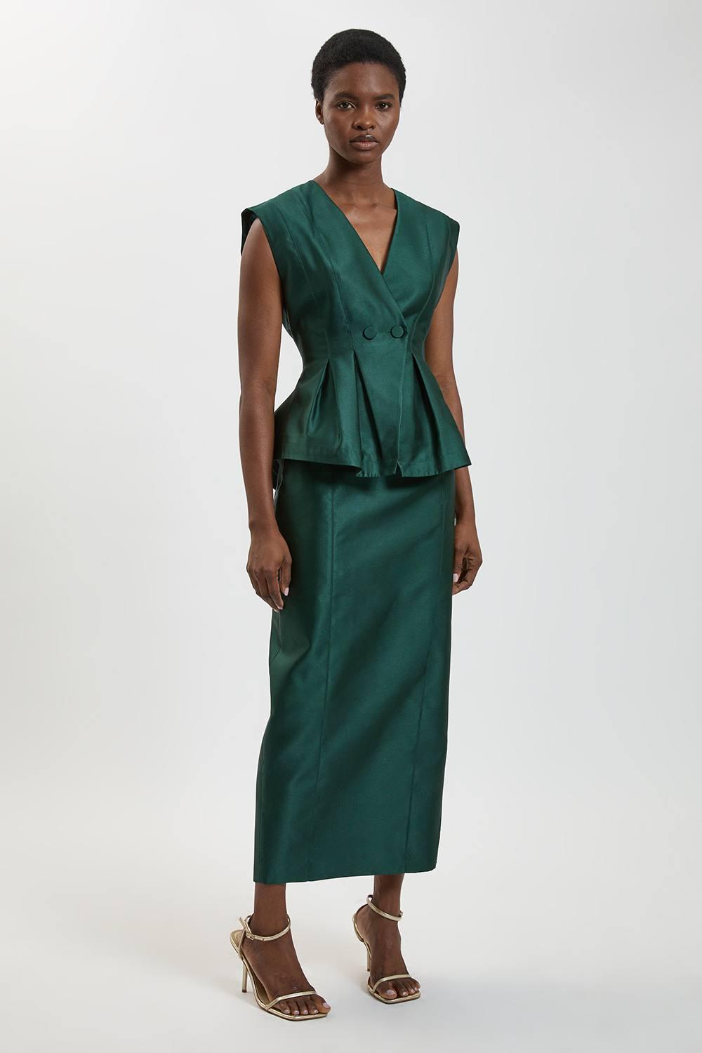 Green Peplum Dresses for Women - Up to 85% off