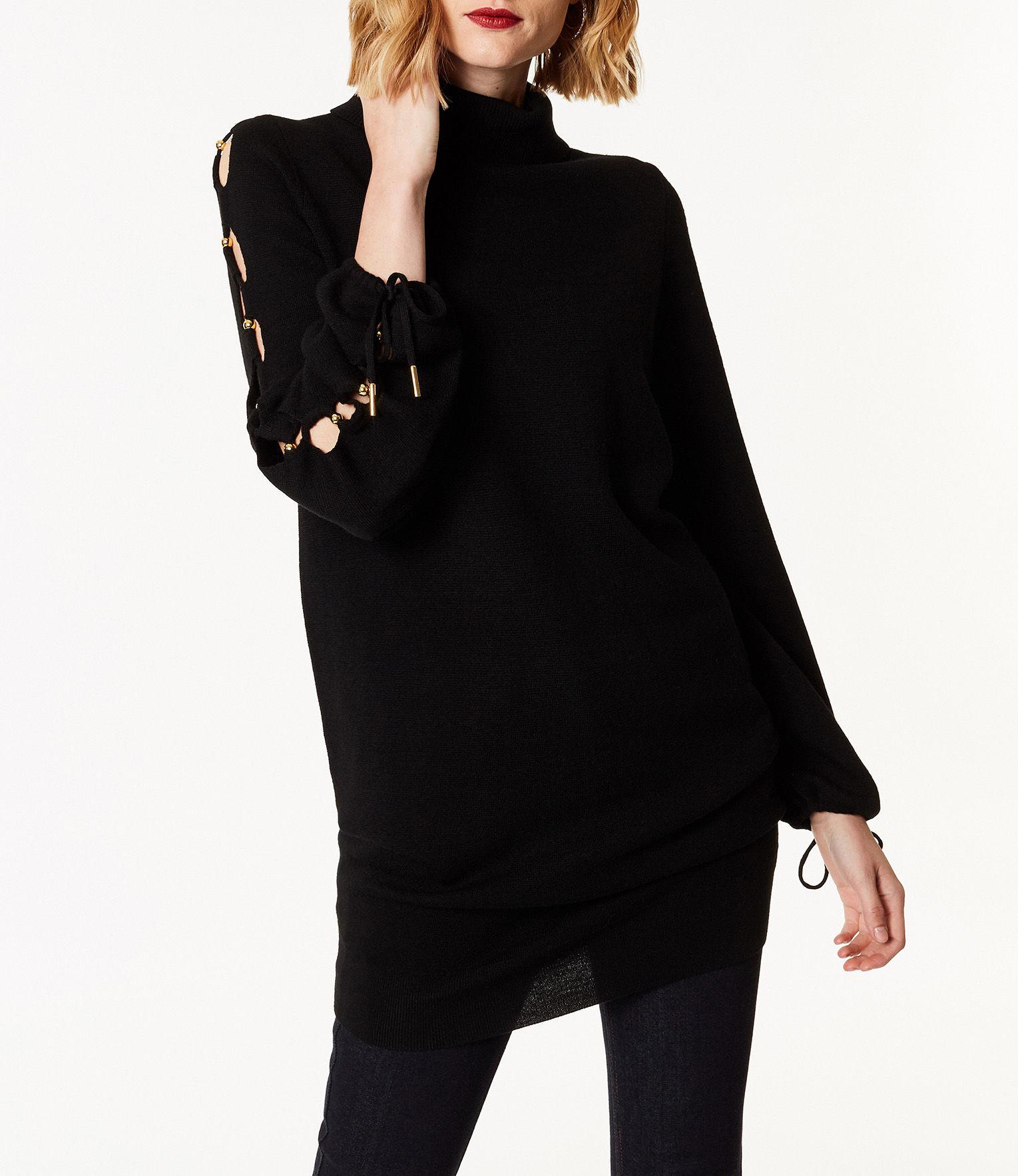 balloon sleeve jumper dress